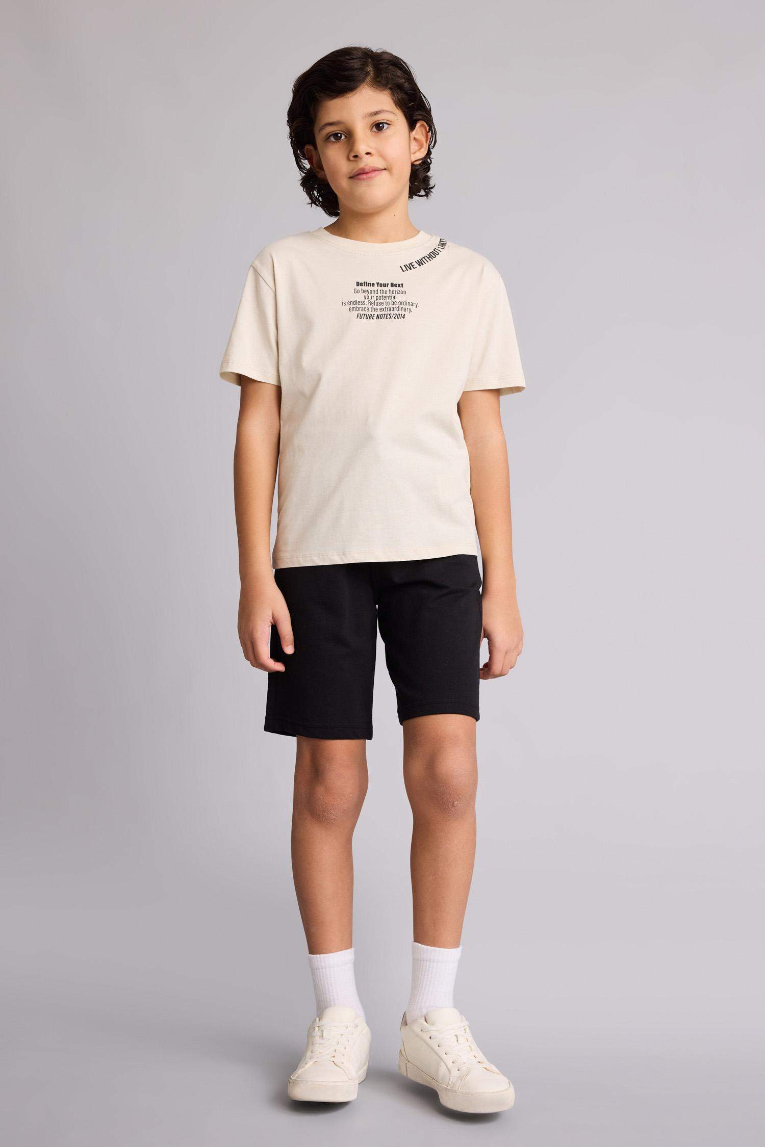 Футболка New Regular Fit с принтом круглым вырезом и коротким рукавом для мальчиков