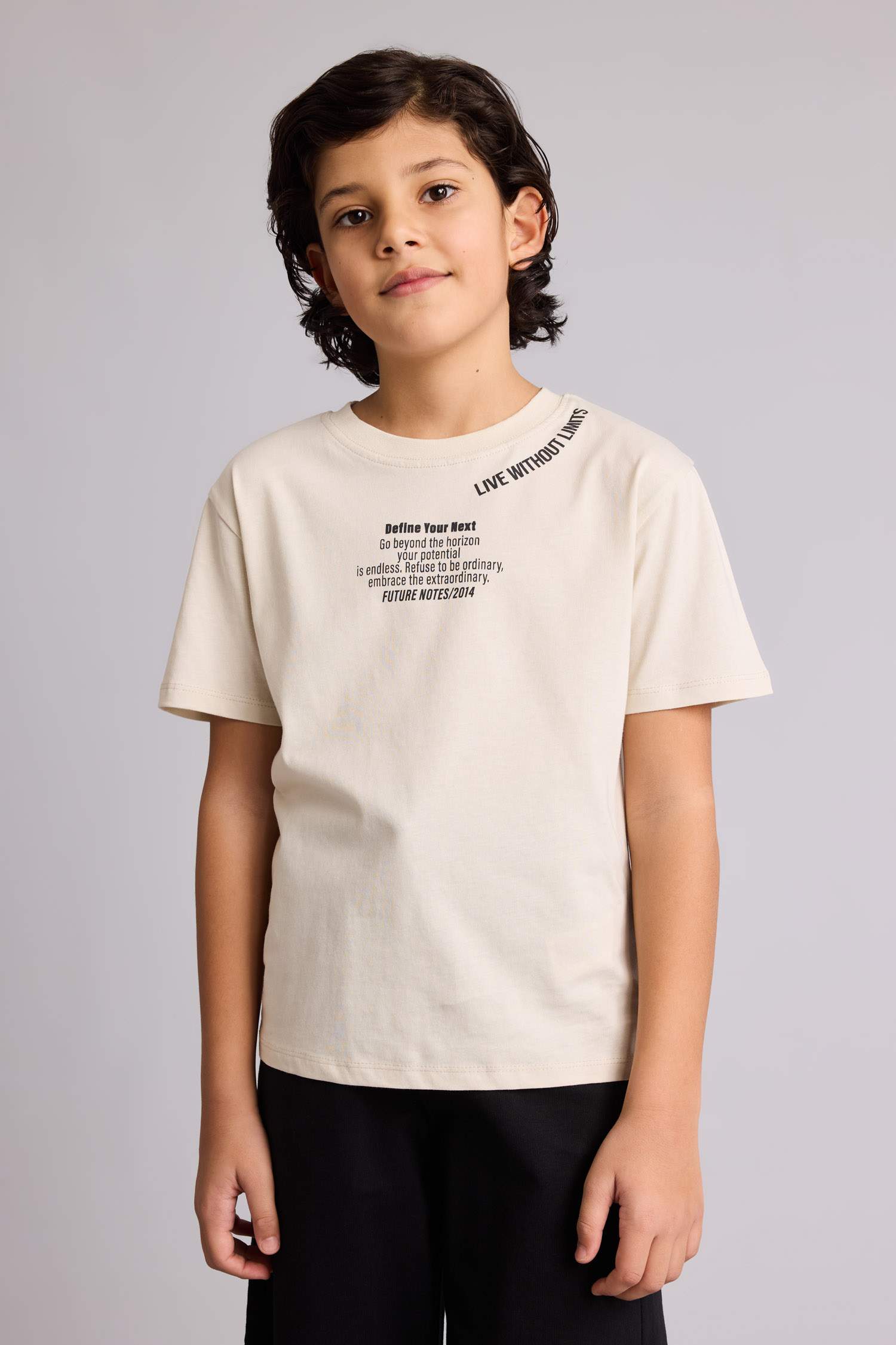 Футболка New Regular Fit с принтом круглым вырезом и коротким рукавом для мальчиков