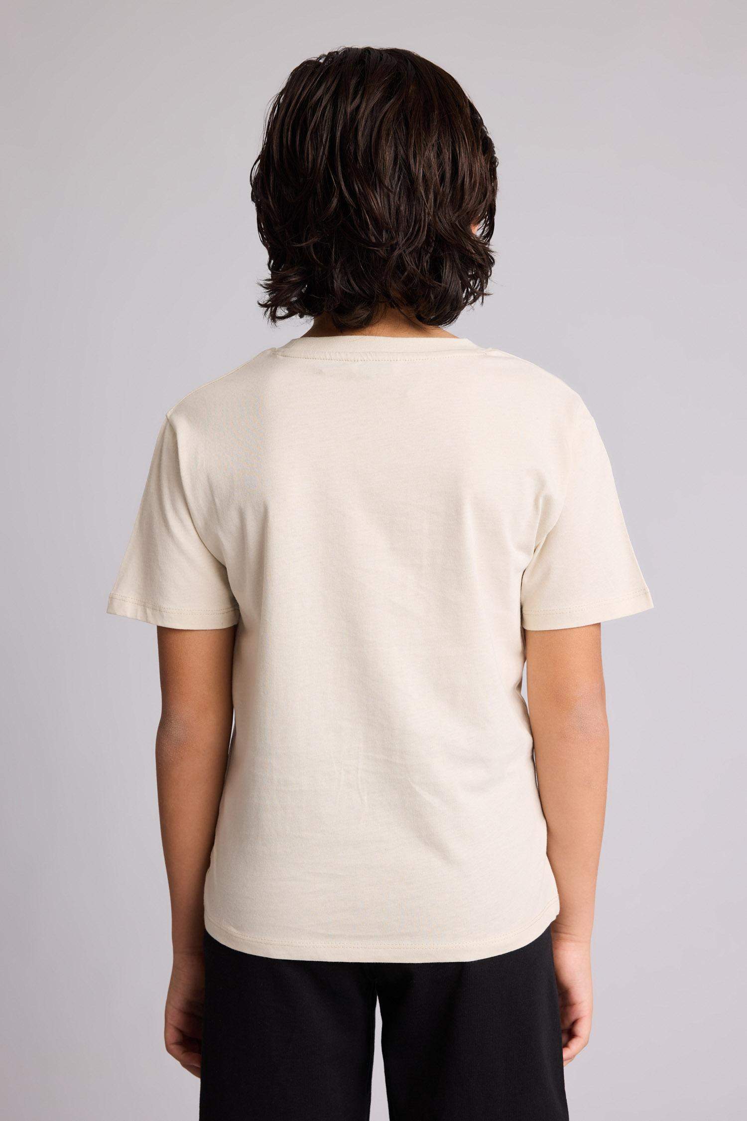 Футболка New Regular Fit с принтом круглым вырезом и коротким рукавом для мальчиков