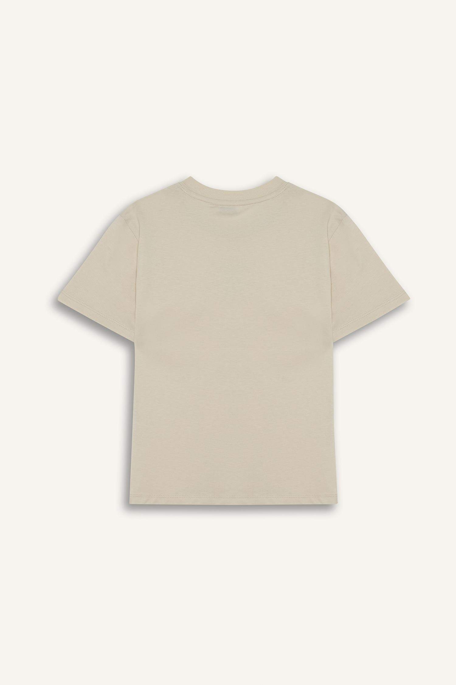 Футболка New Regular Fit с принтом круглым вырезом и коротким рукавом для мальчиков