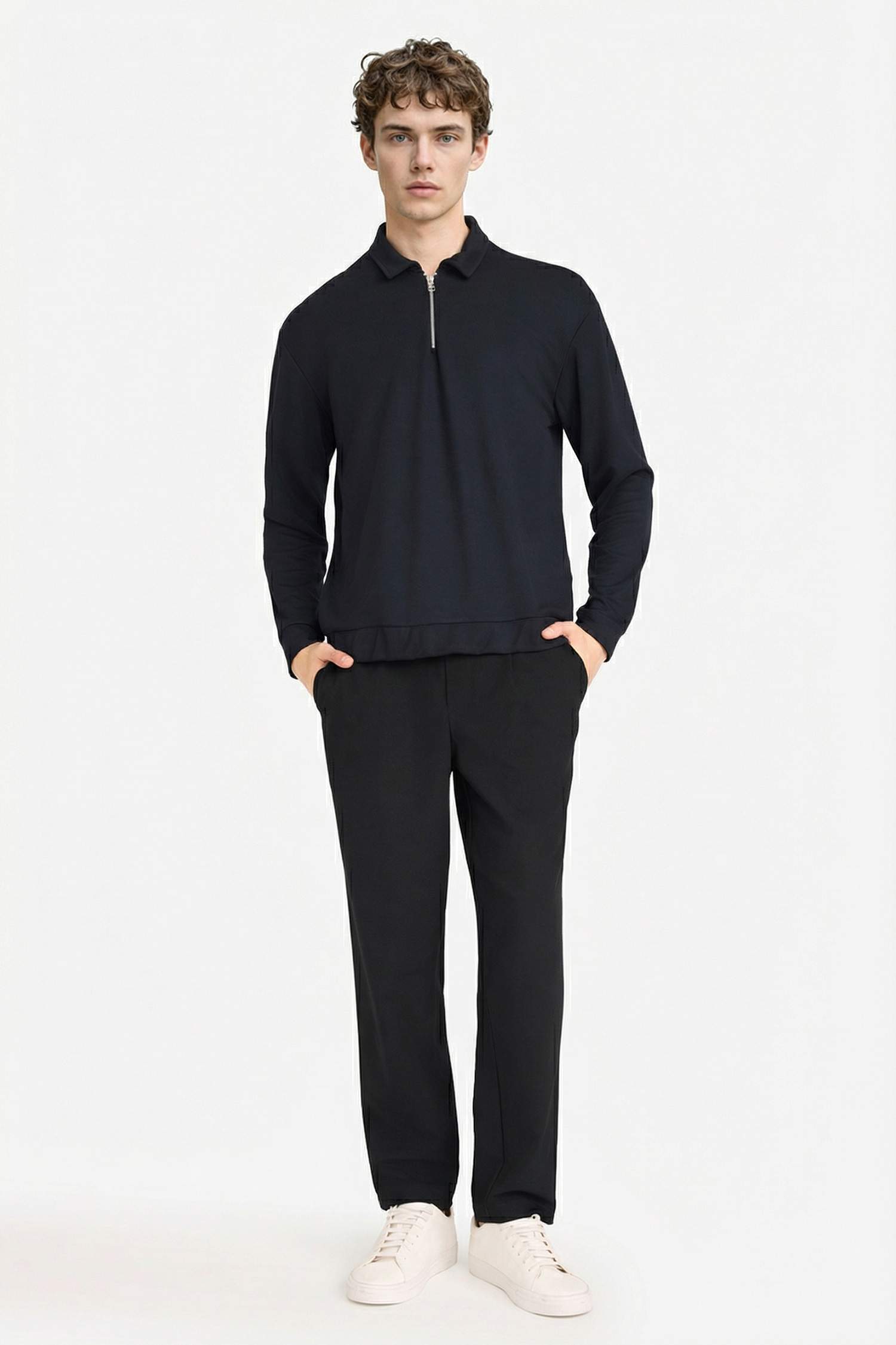 سويت شيرت قصة عادية وياخة بولو