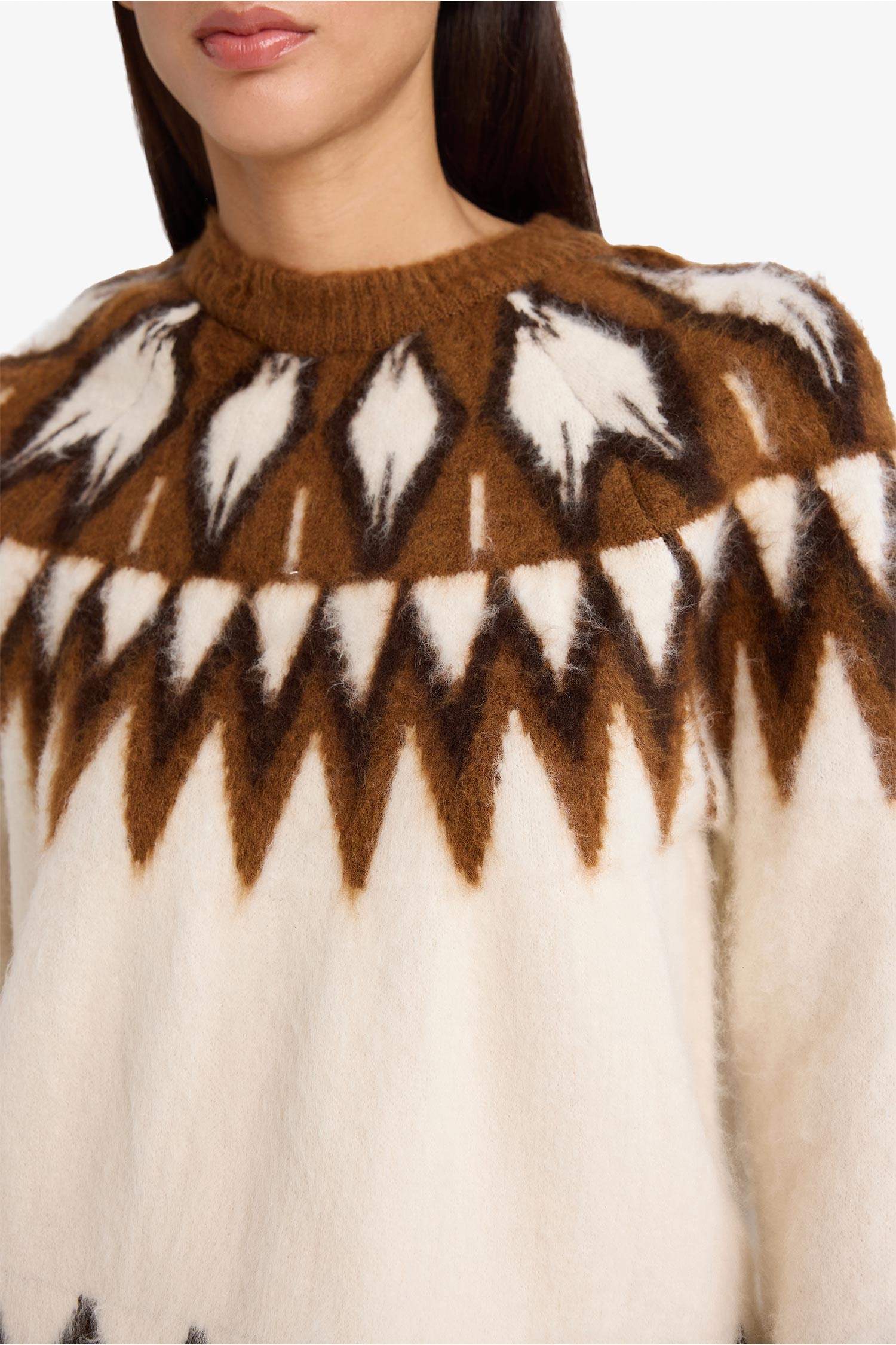 بلوز تريكو اوفر سايز بياخة مستديرة