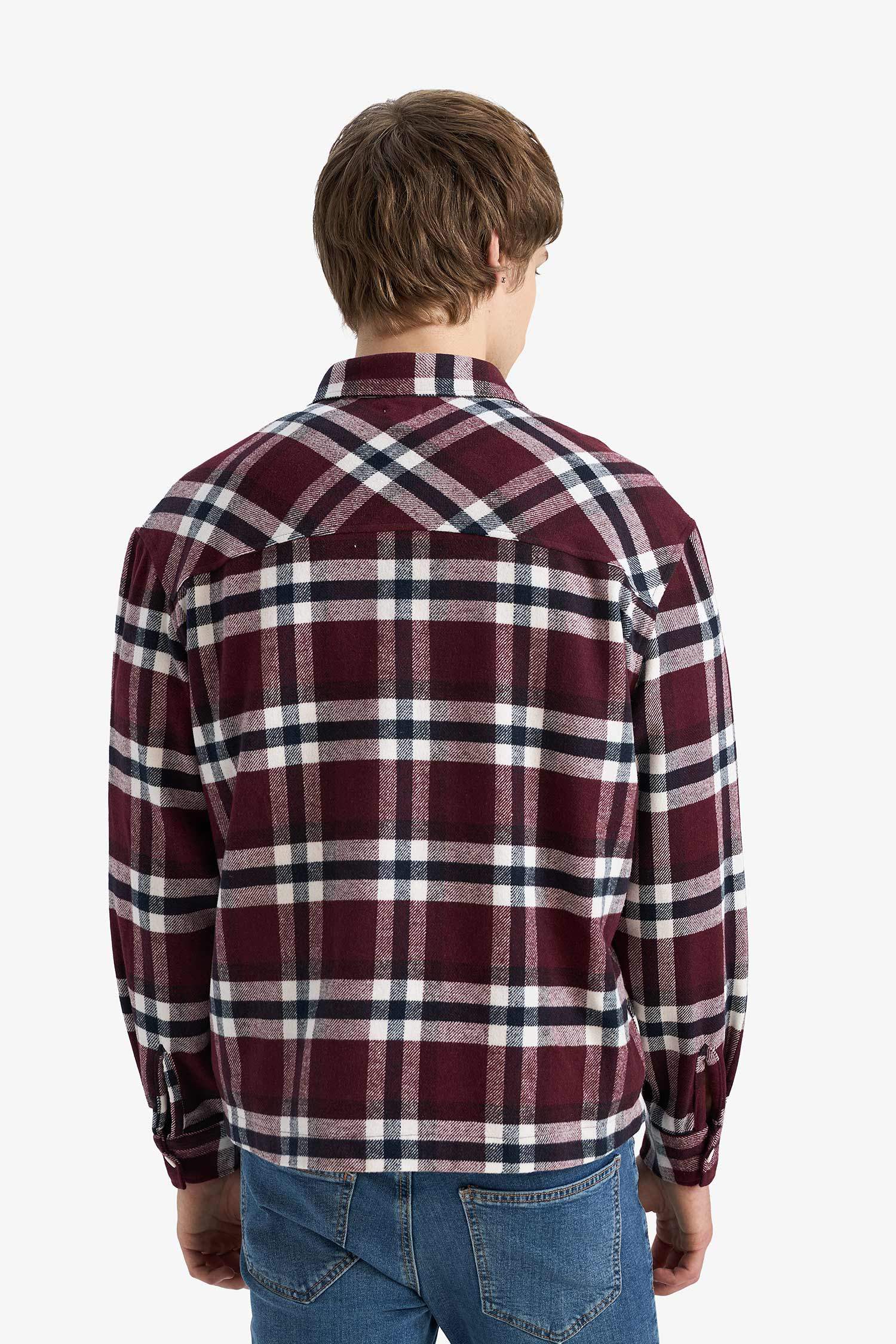 قميص كاروهات ولادي اوفر سايز فلانيل