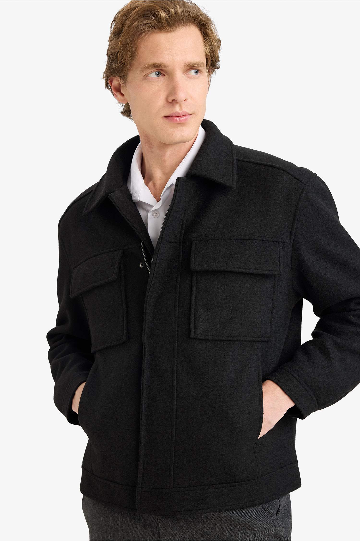 Regular Fit Fermuarlı Mont