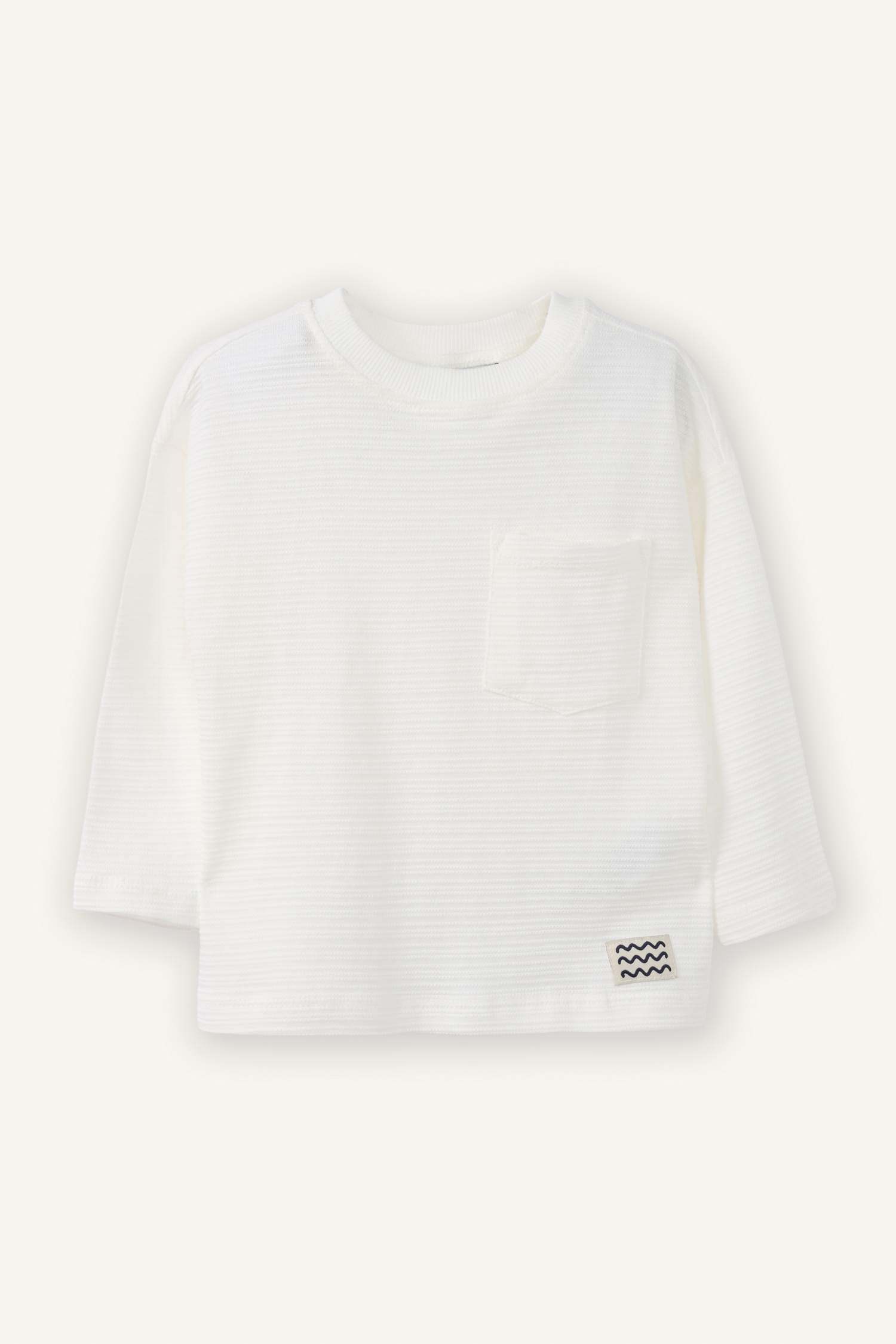 Erkek Bebek Bisiklet Yaka Uzun Kollu Tişört