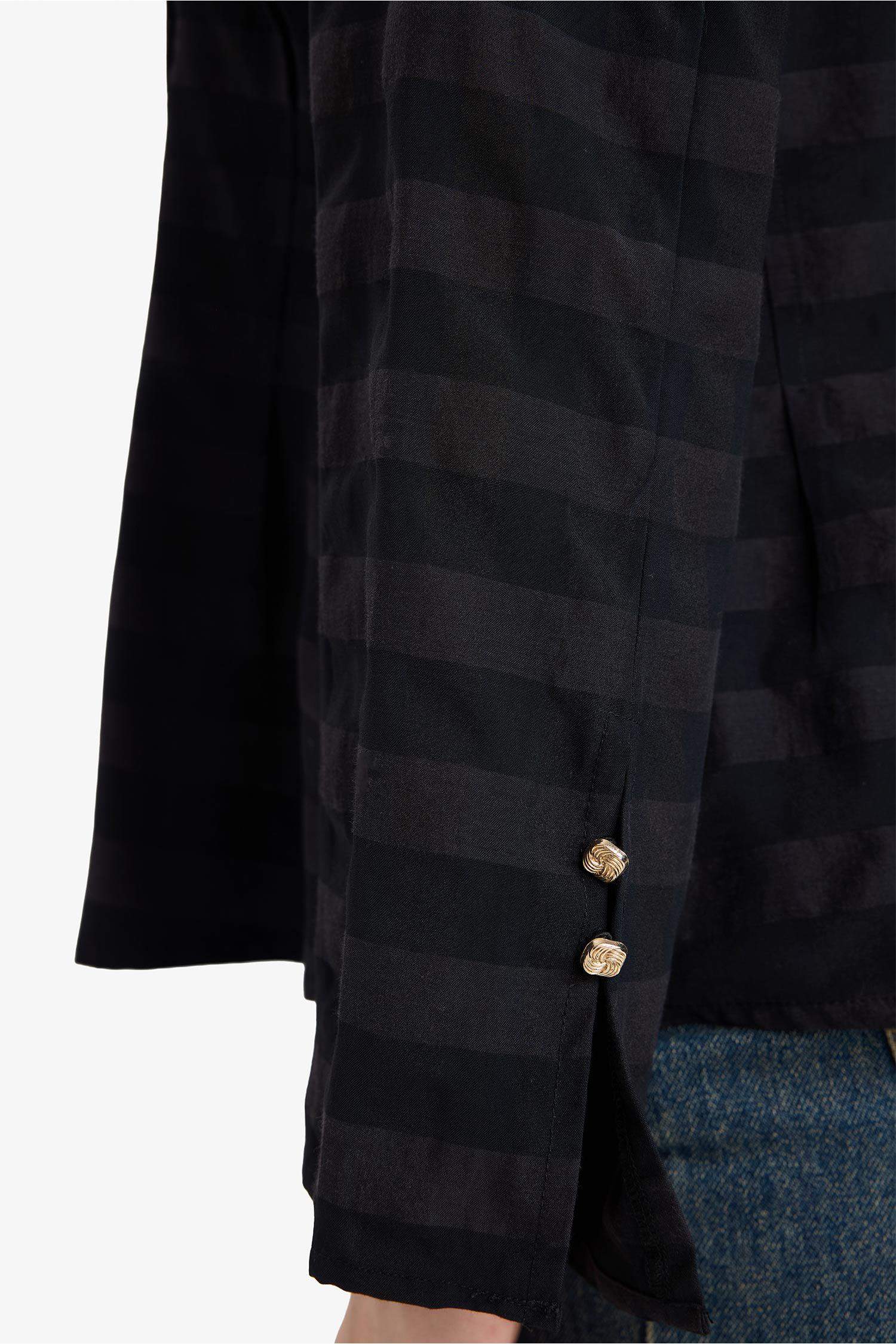 بلوزة ردن طويل قصة عادية بياخة مستديرة