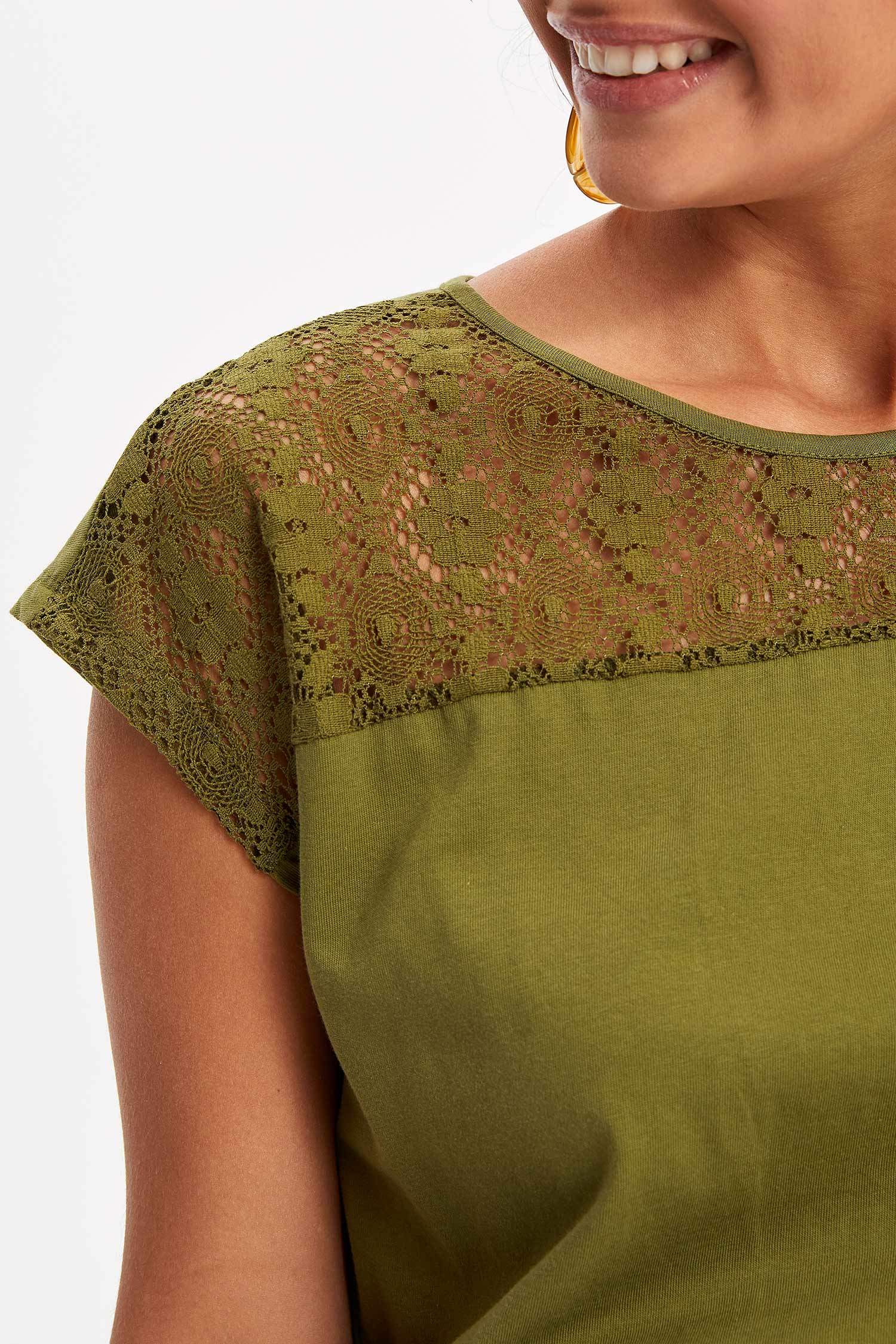 Defacto Dantel Detaylı Elbise. 3