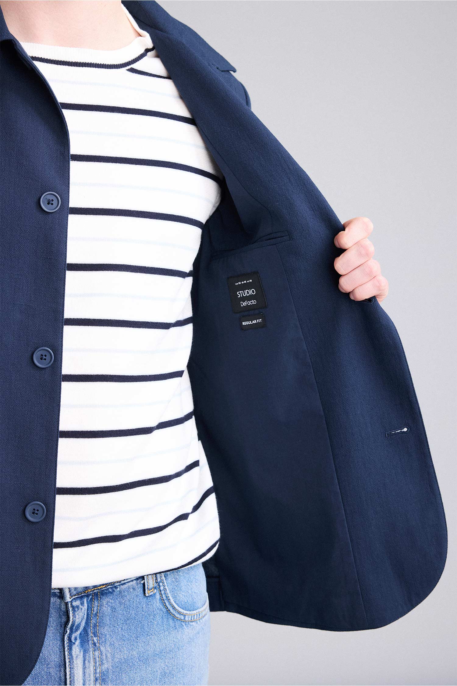 DeFacto Regular Fit Blazer Ceket görsel 6
