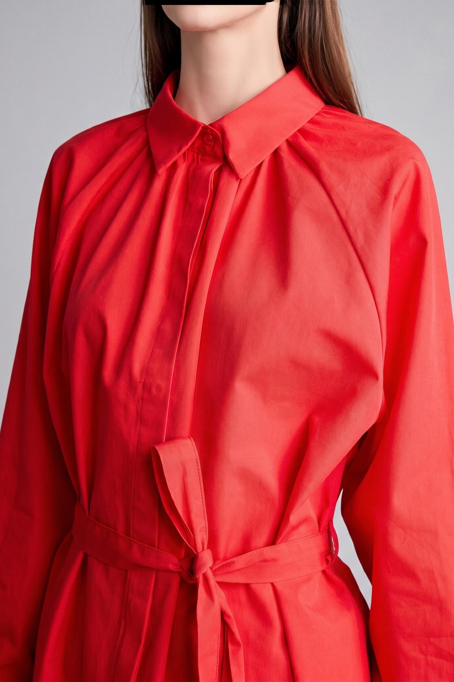DeFacto %100 Pamuk Relaxed Fit Uzun Kollu Poplin Tunik görsel 4