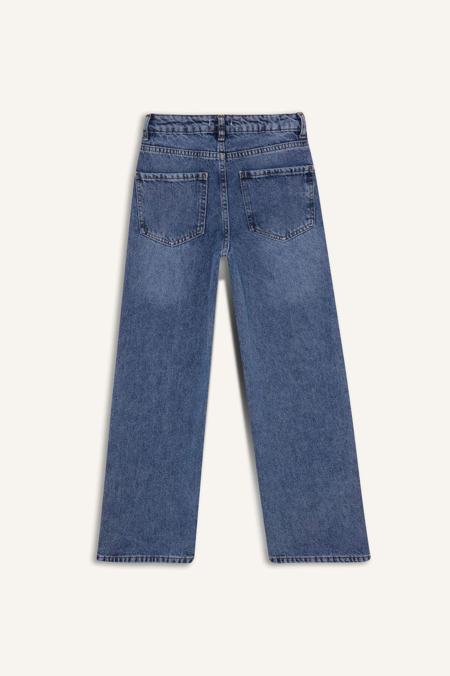 Kız Çocuk Straight Wide Jean Pantolon