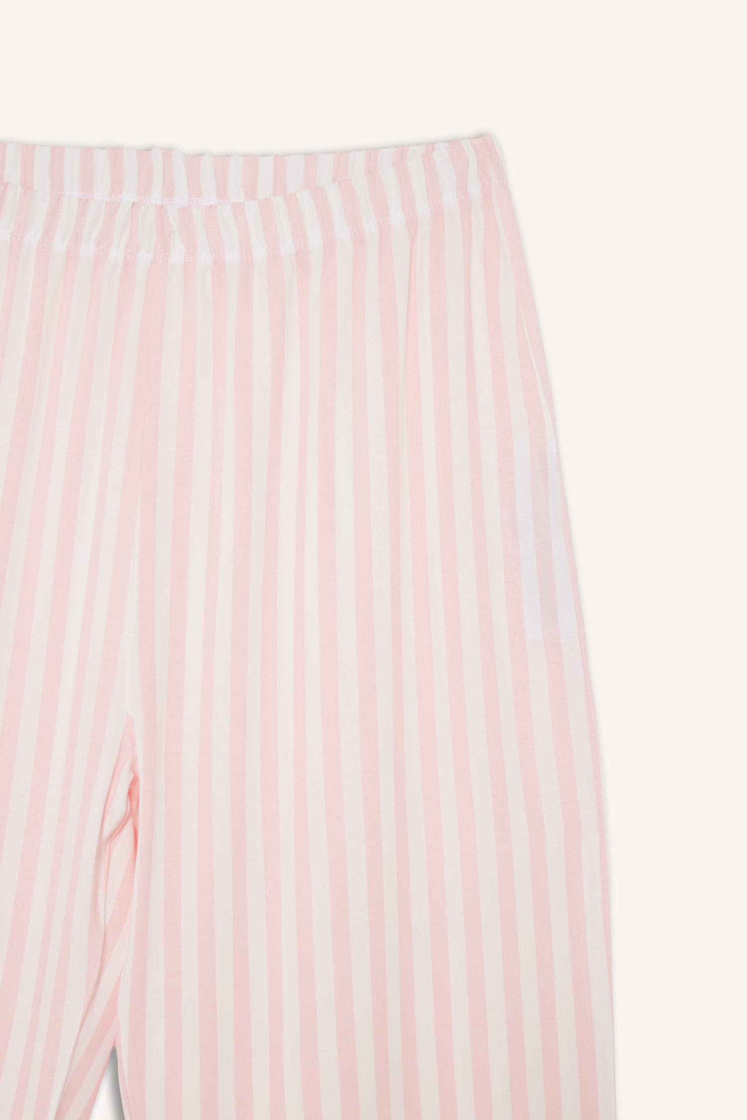 Pijama Takımı Regular Fit Çizgili Kısa Kollu Üst Uzun Alt