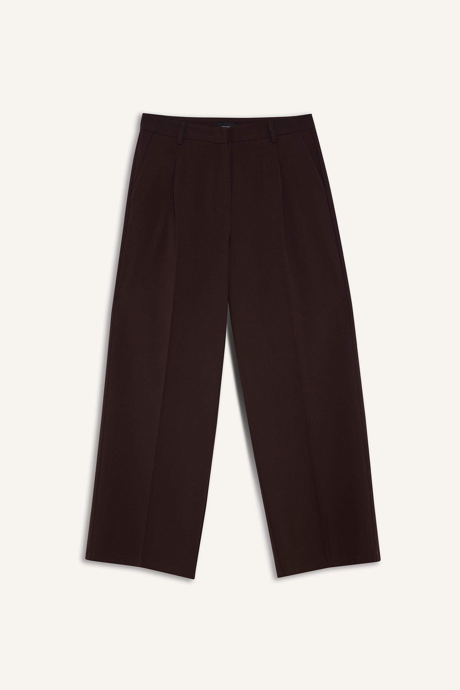 Straight Fit Yüksek Bel Düz Paça Pantolon