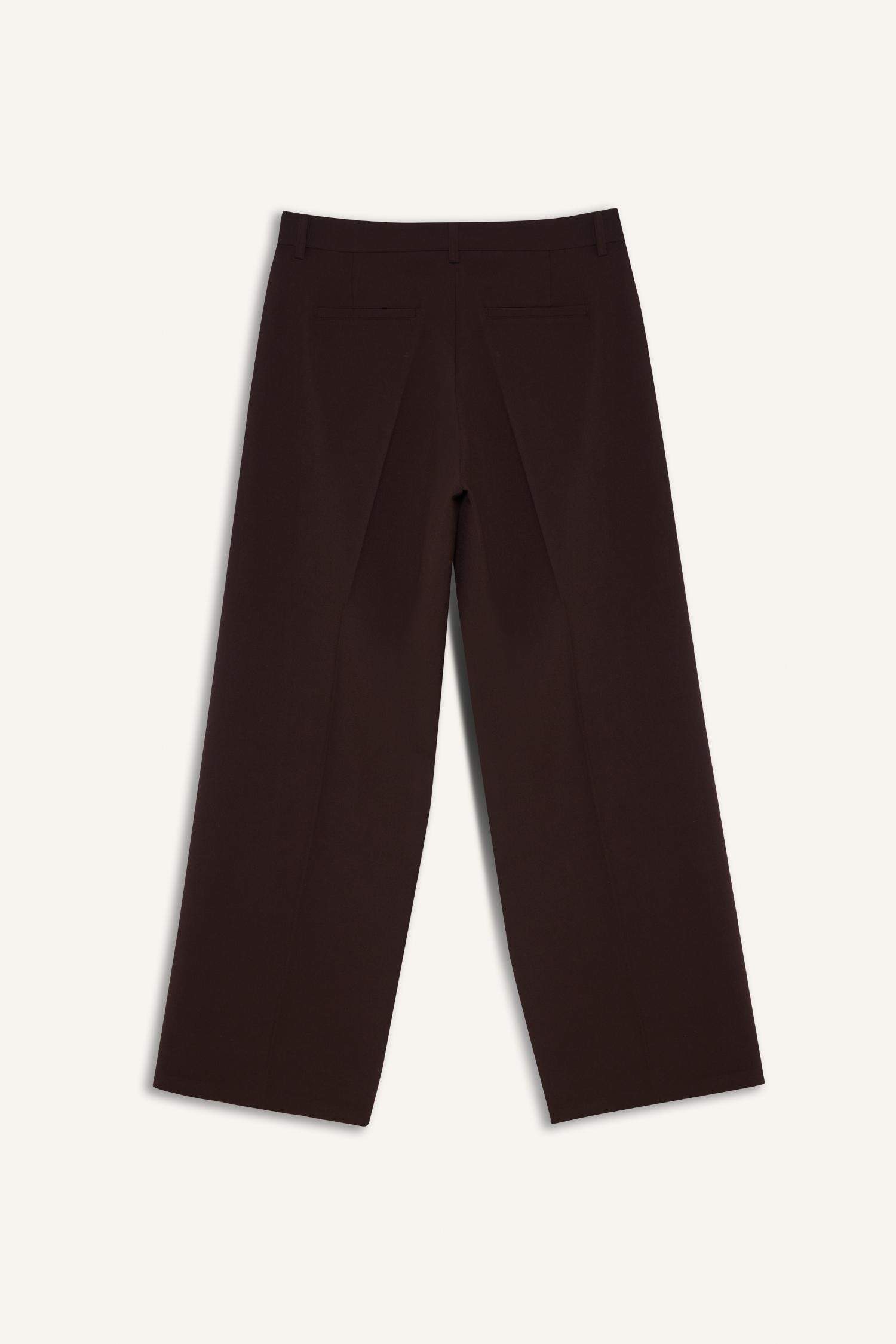 Straight Fit Yüksek Bel Düz Paça Pantolon