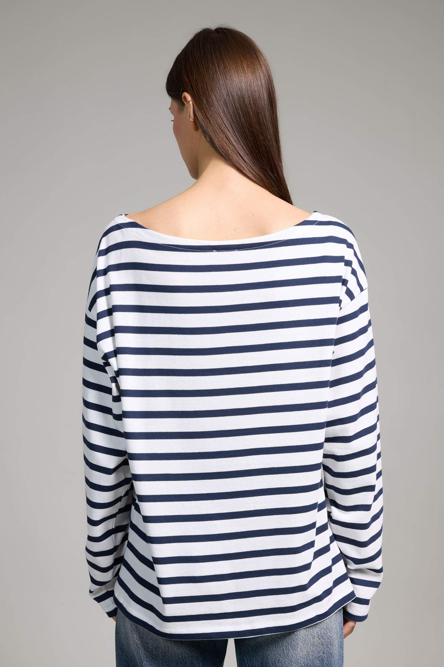 Relax Fıt Kayık Yaka Premium Uzun Kollu Tişört