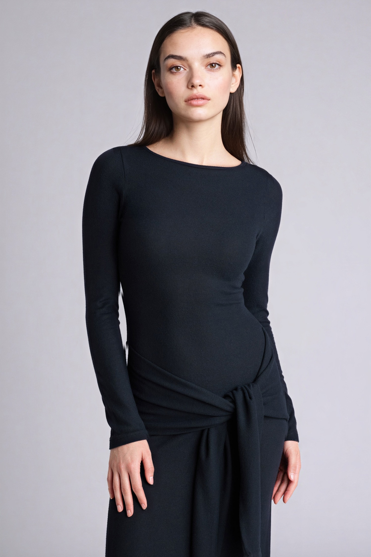 DeFacto Bodycon Vücudu Saran Penye Midi Elbise görsel 5