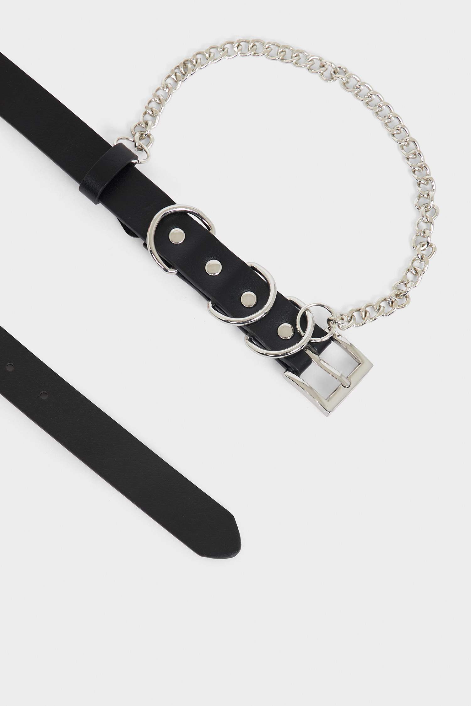 Kadın Dikdörtgen Toka Suni Deri Günlük Kemer