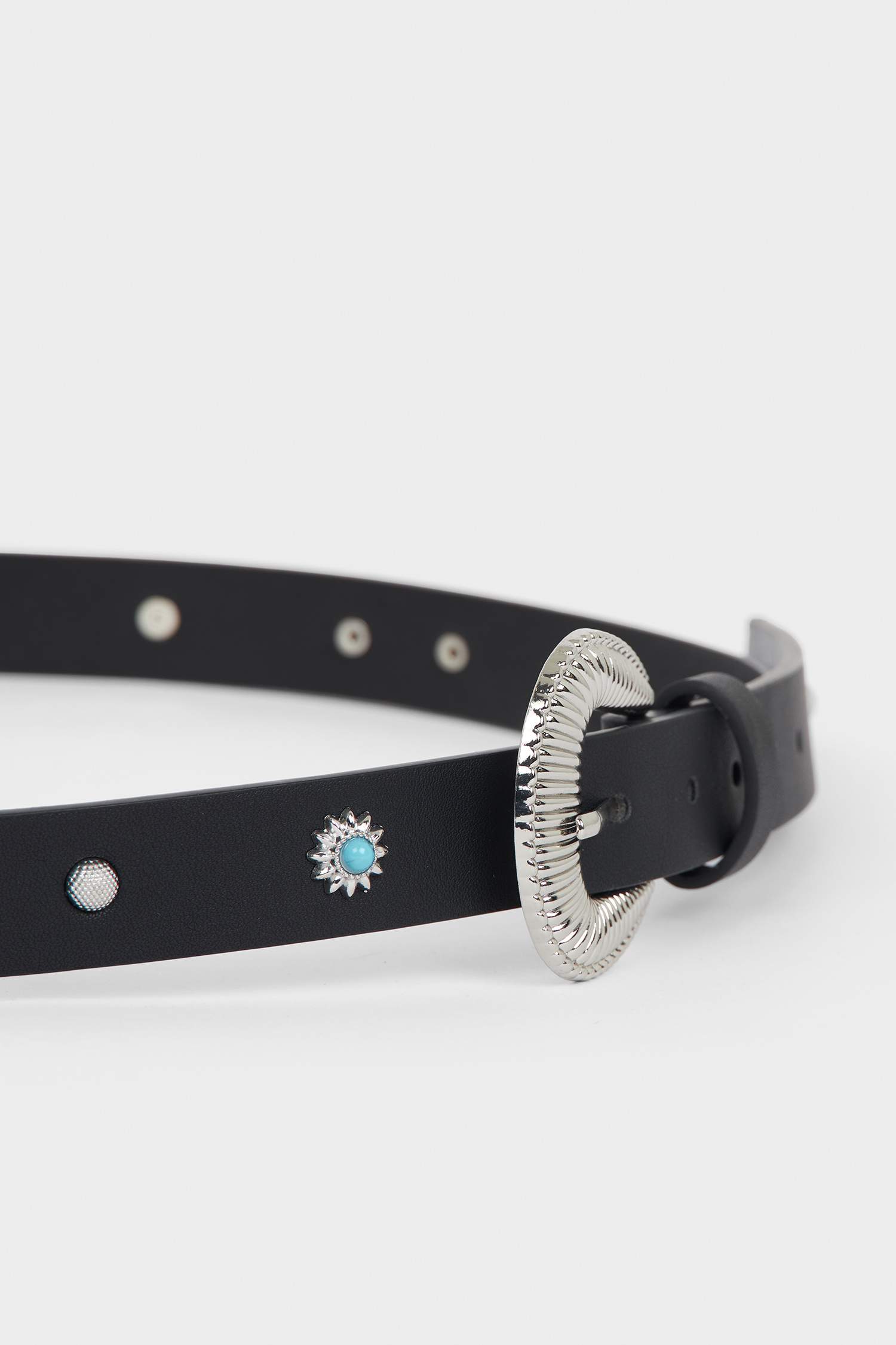 Kadın Oval Toka Suni Deri Günlük Kemer