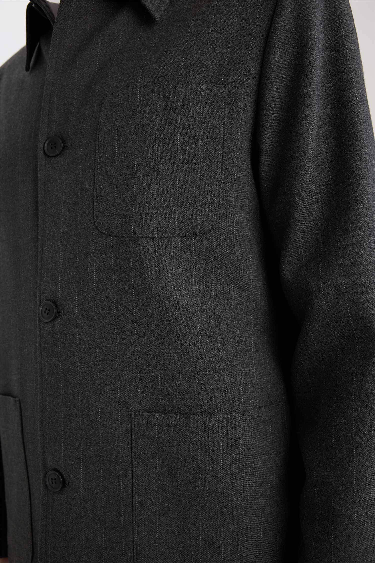 Regular Fit Polo Yaka Pamuk Astarlı Blazer Ceket