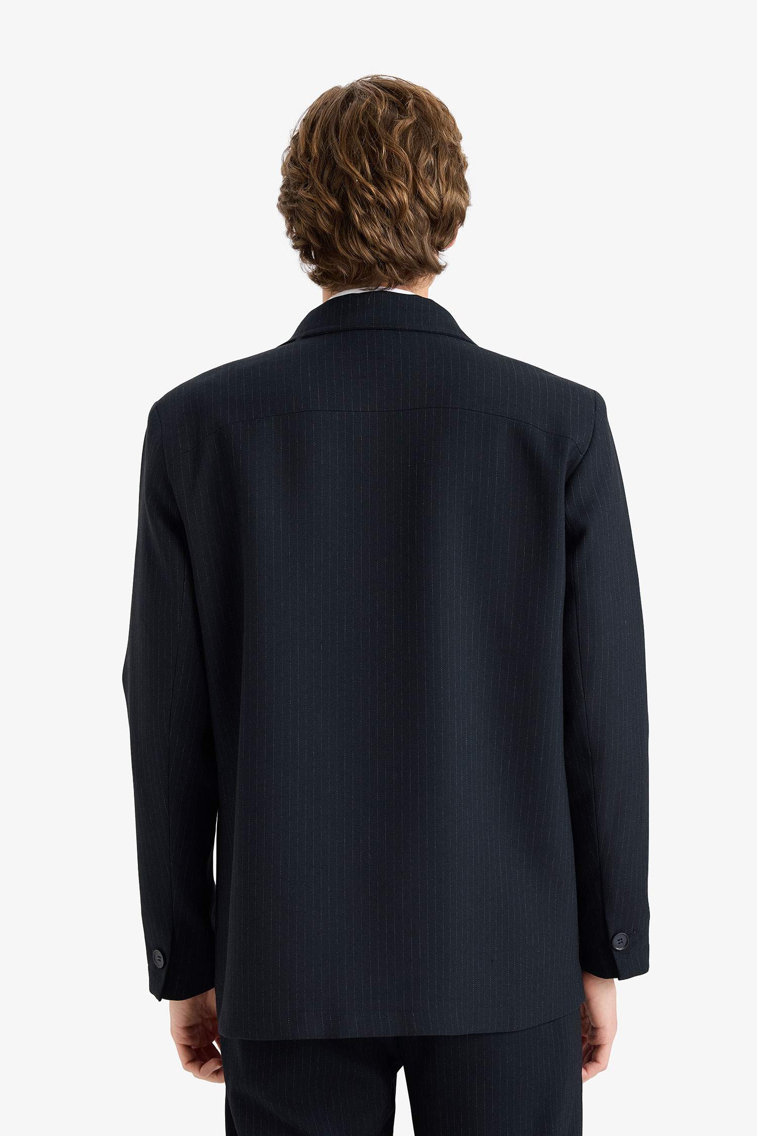 Regular Fit Polo Yaka Pamuk Astarlı Blazer Ceket