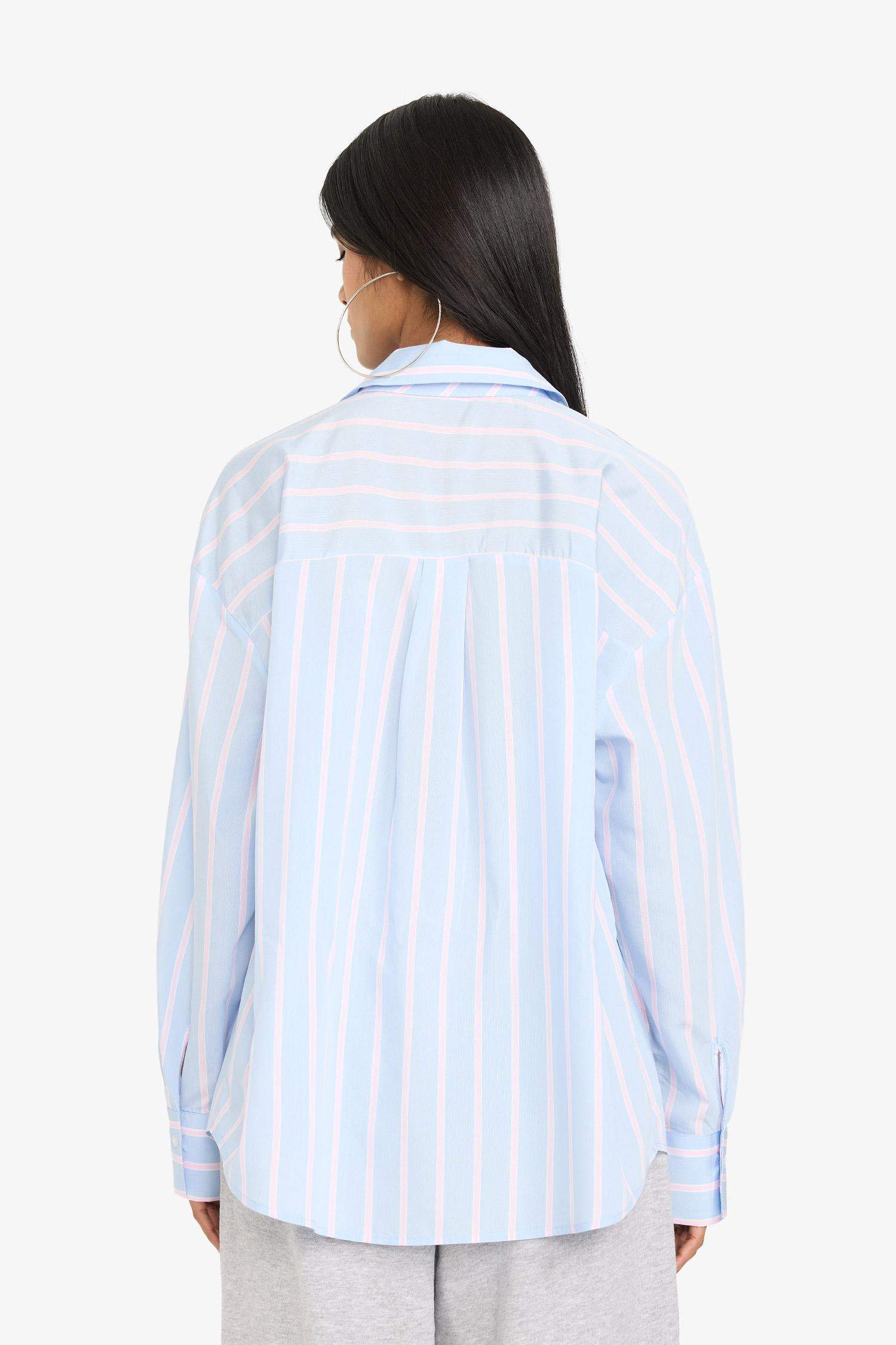 Oversize Fit Shirt Collar Long Sleeve Shirt