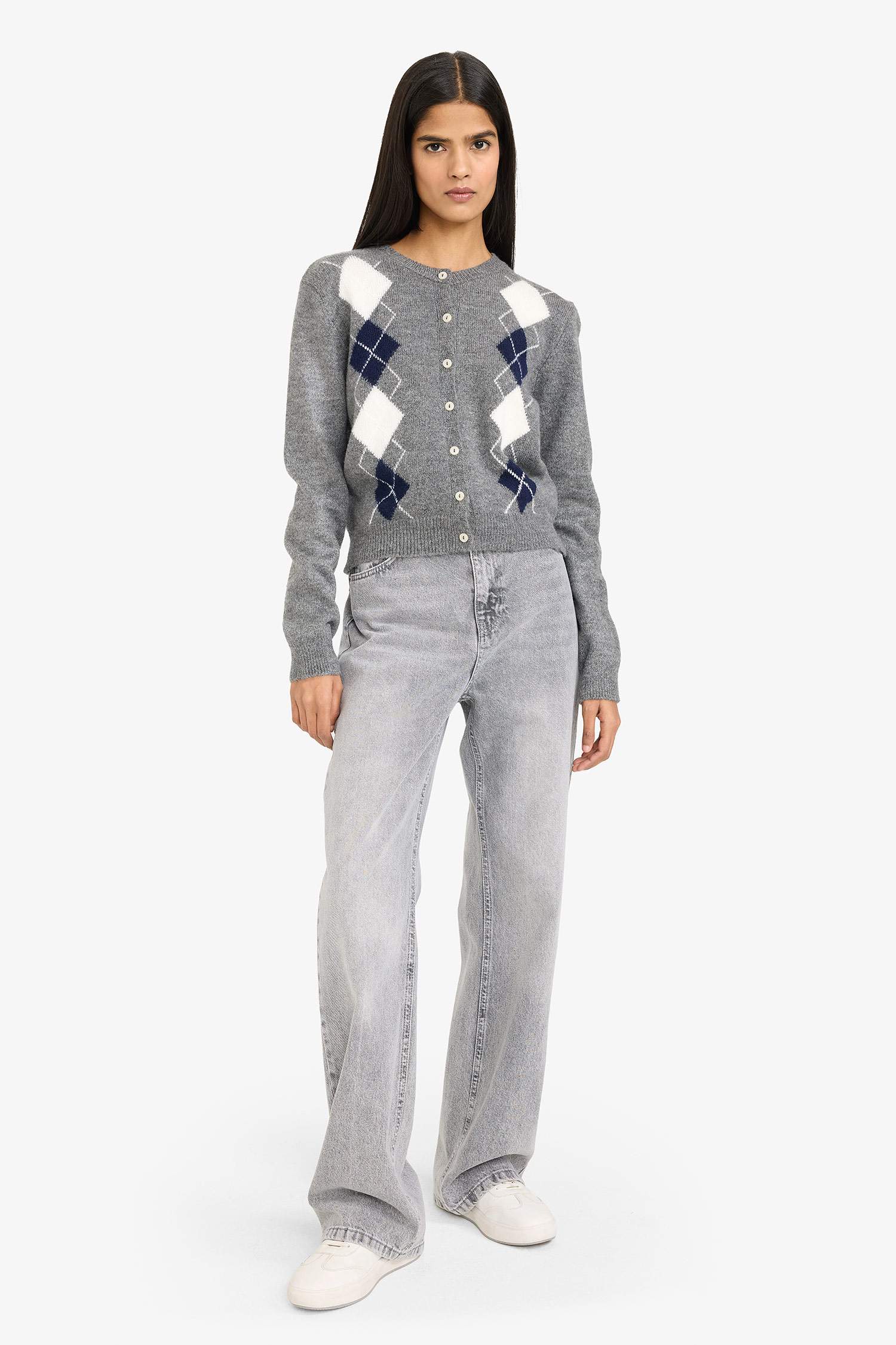 Regular Fit Crew Neck Cardigan