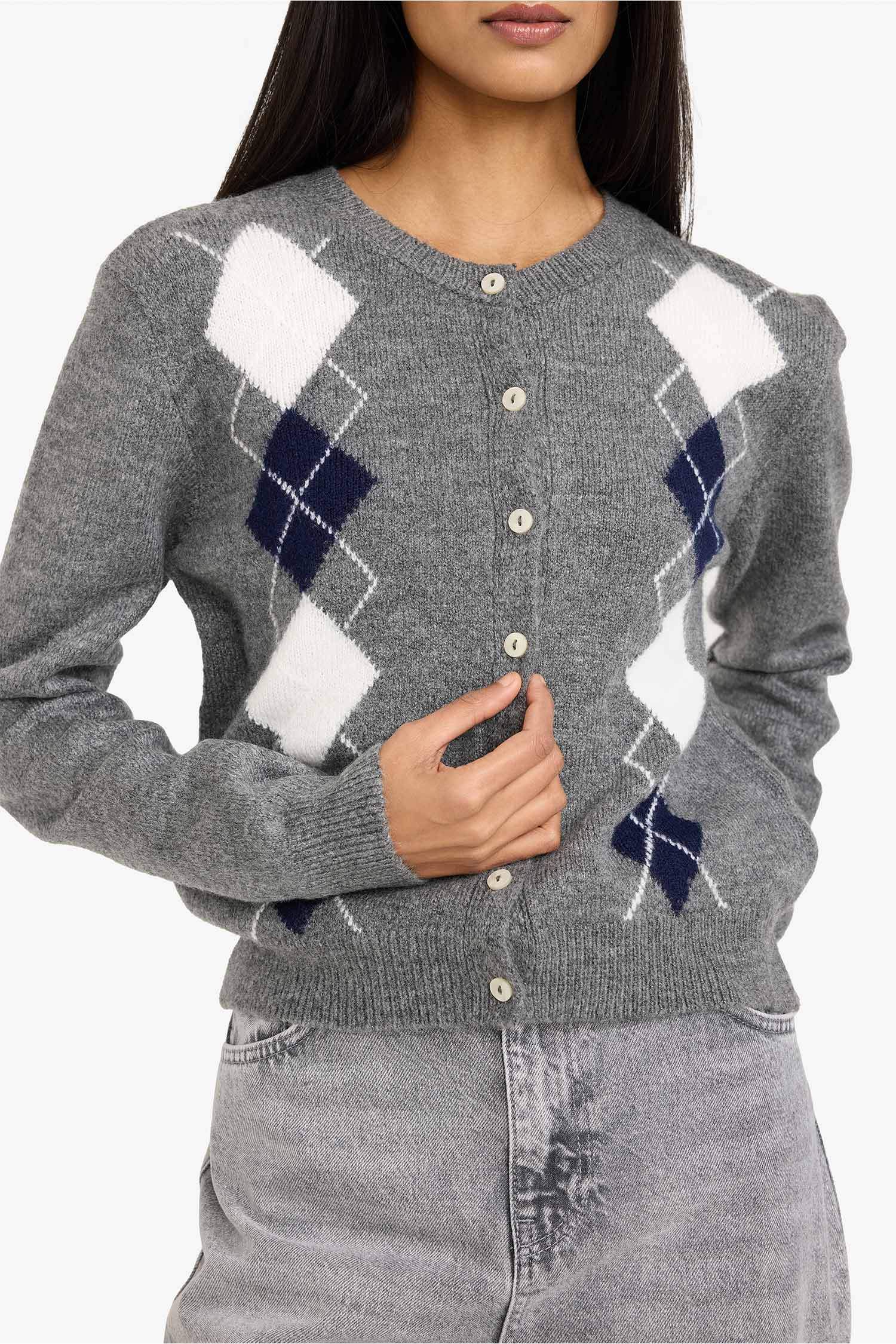 Regular Fit Crew Neck Cardigan