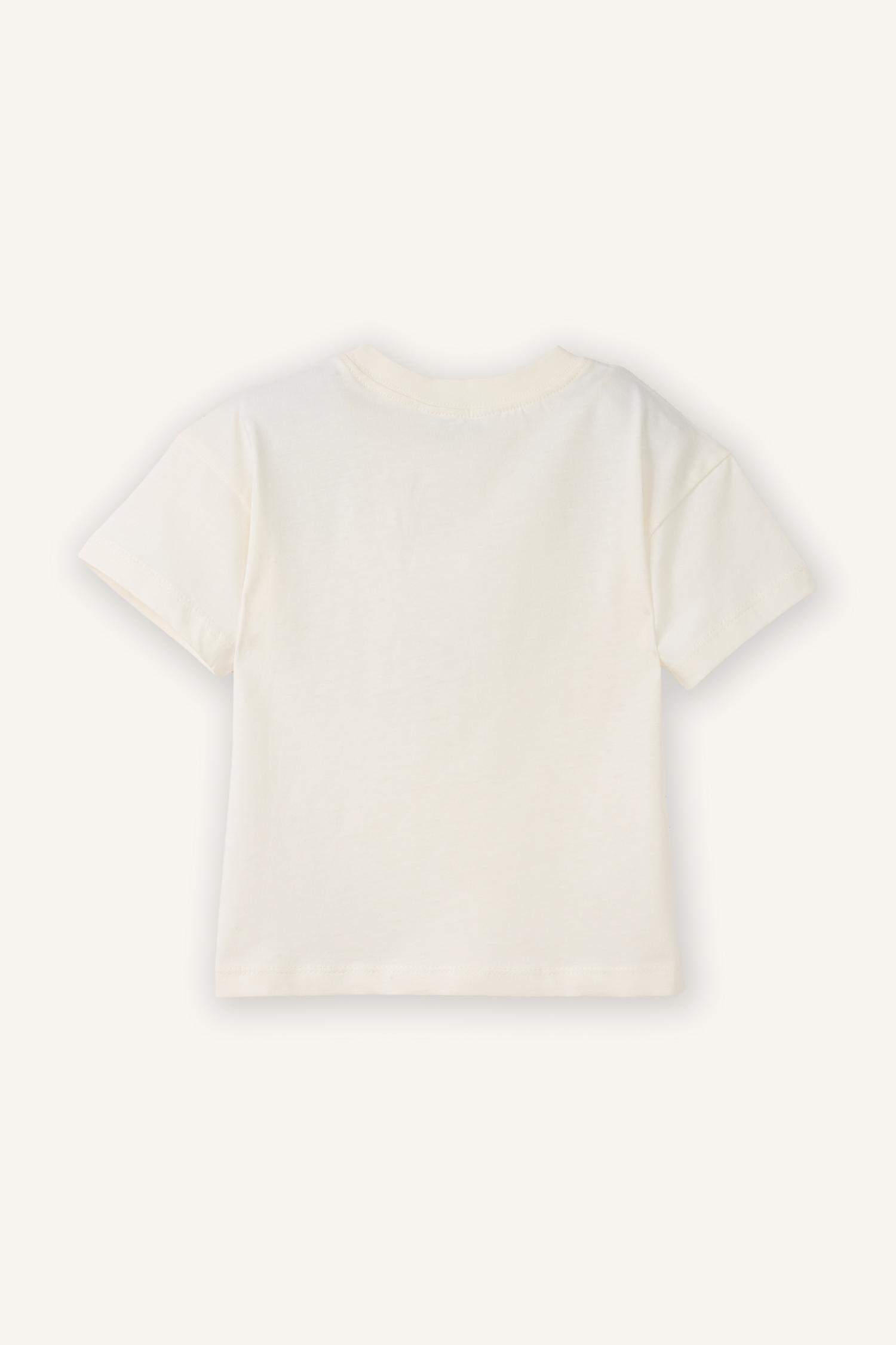 Dinozor Baskılı Kısa Kollu Tişört Erkek Bebek