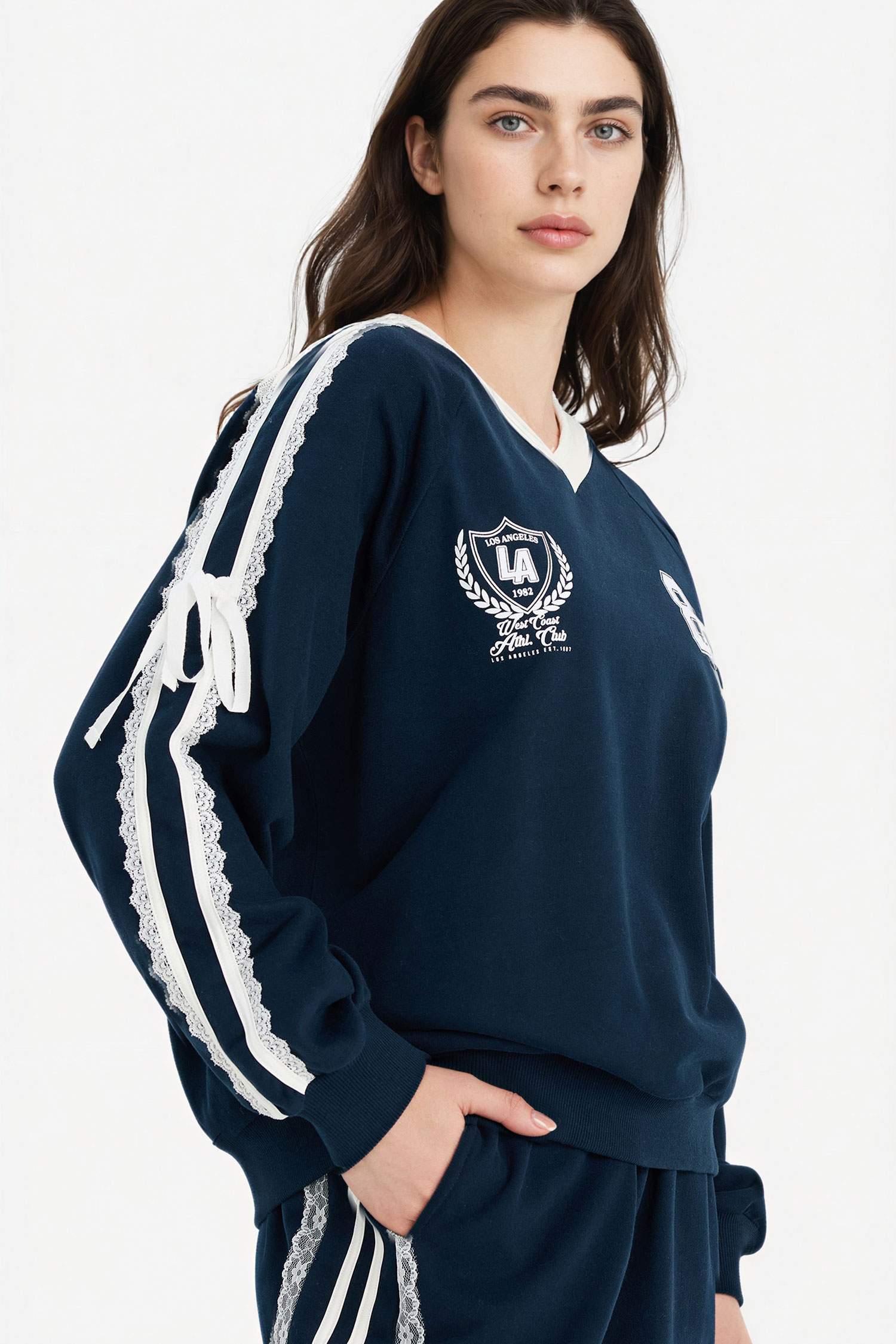 Oversıze Baskılı Sweatshirt