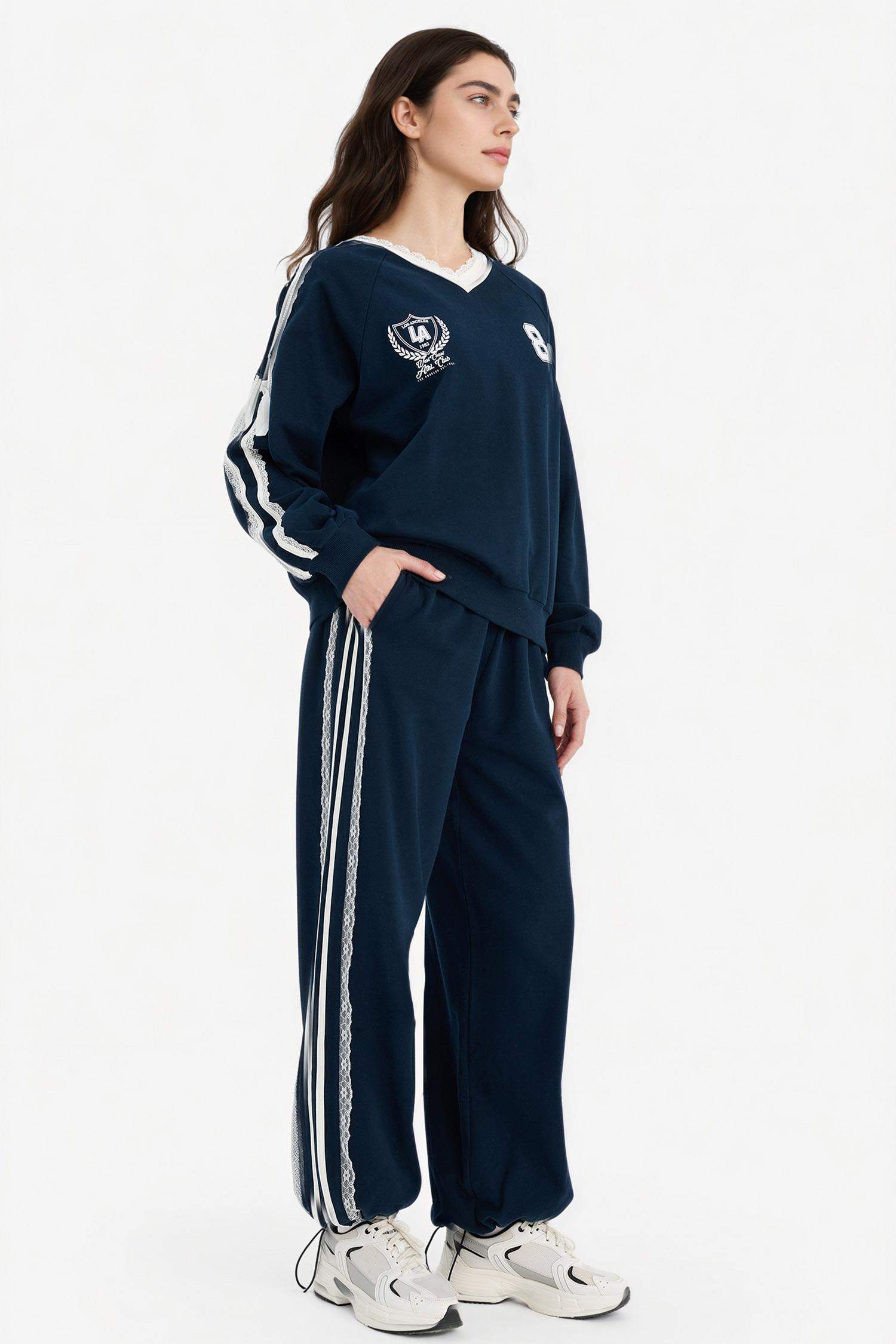 Oversıze Baskılı Sweatshirt