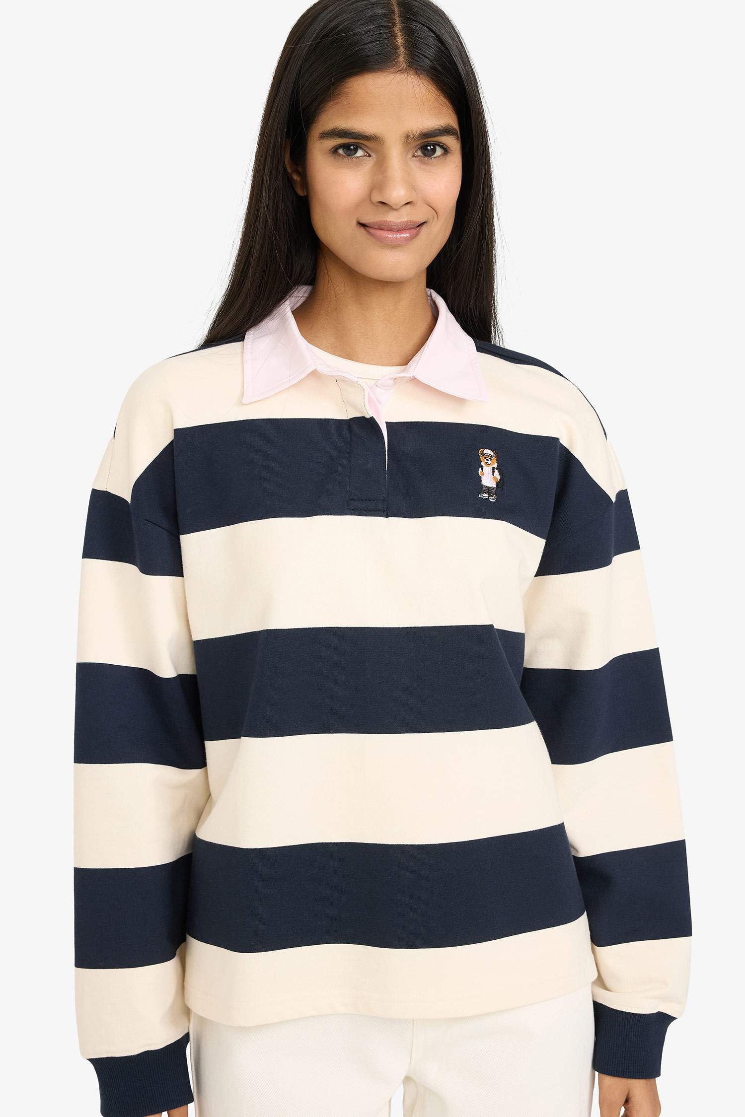 Loose Fit Renk Bloklu Sweatshirt