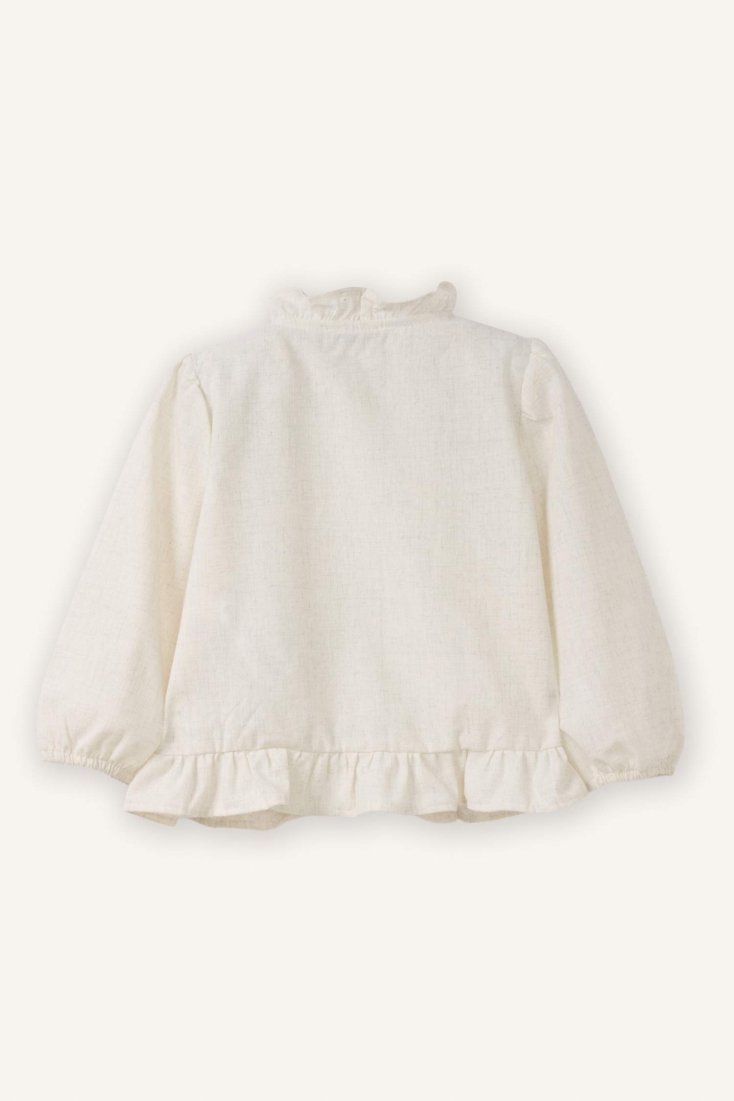 قميص بيبي بناتي ردن طويل قصة عادية وياخة مستديرة