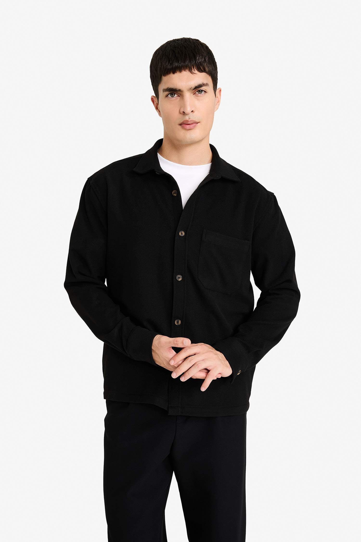 Polo Yaka Flanel Gömlek