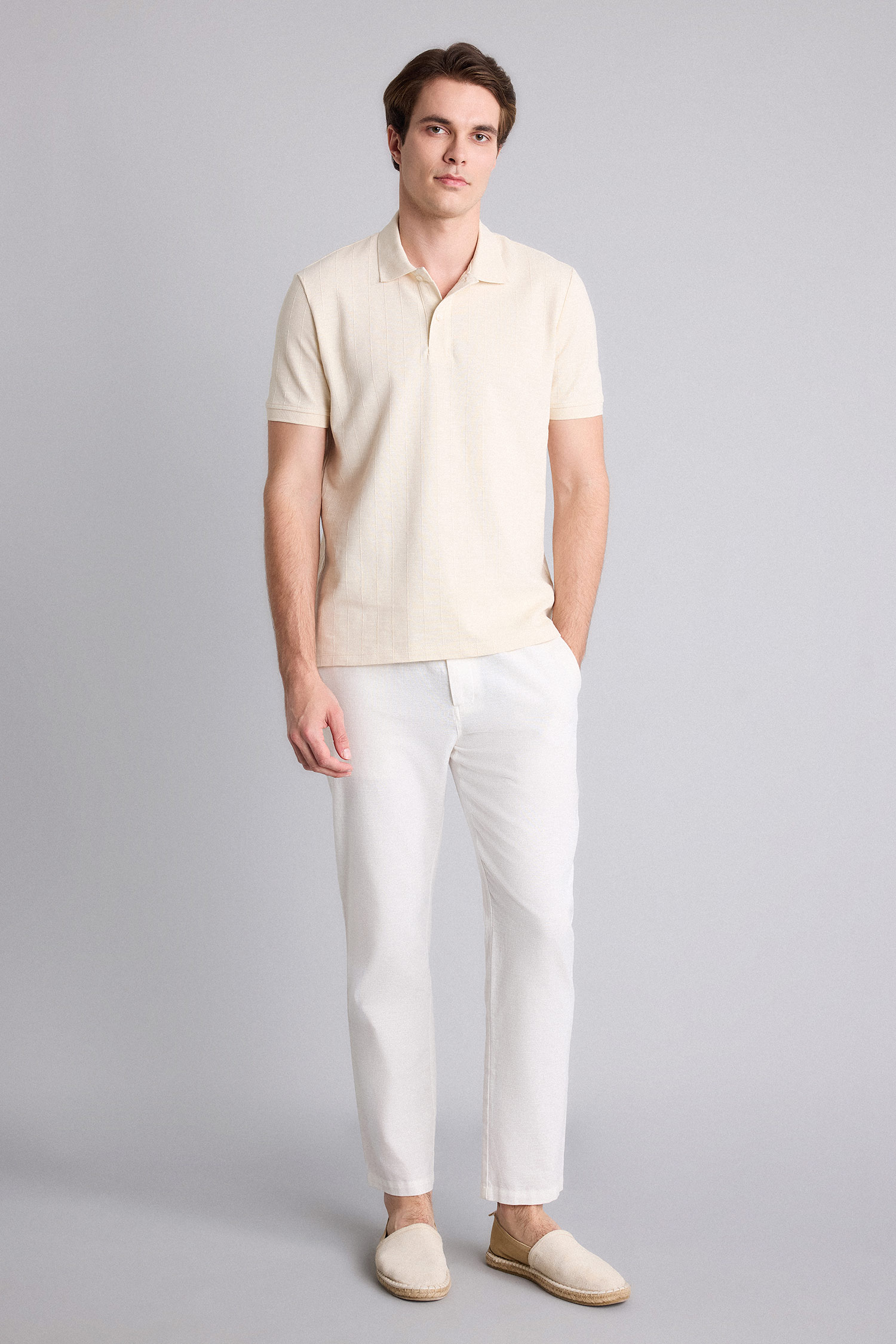 DeFacto Pamuklu Regular Fit Polo Tişört görsel 2
