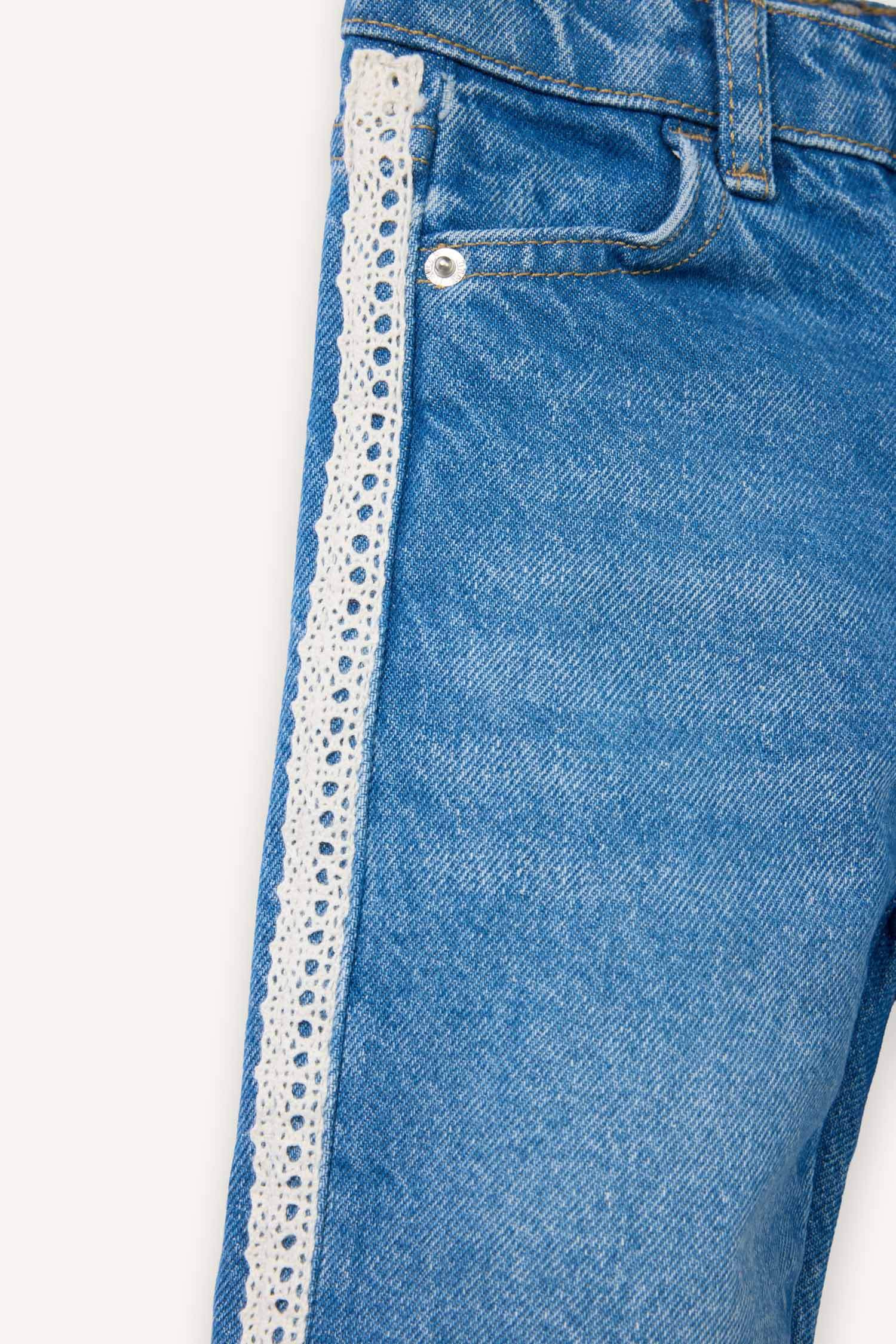 بنطرون جينز بناتي كولوت فيت