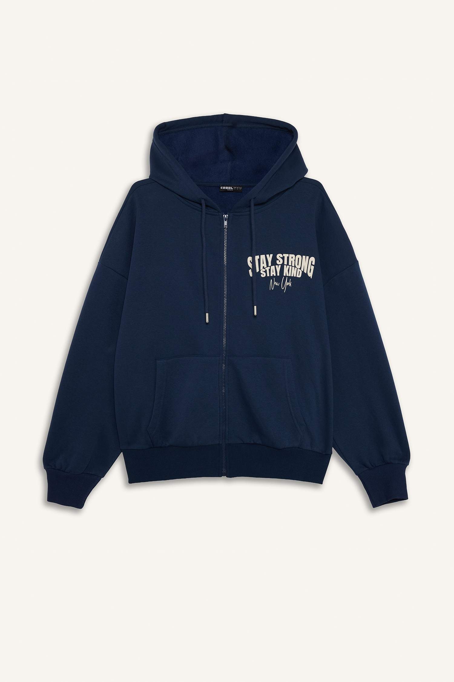 Oversize Fit Printed Thick Fabric Cardigan