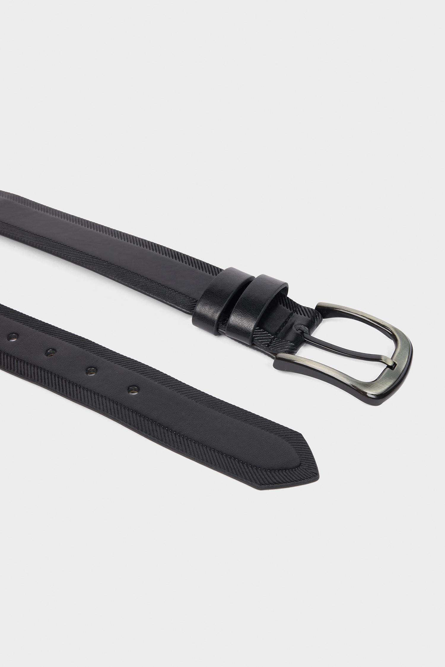 Erkek Dikdörtgen Toka Suni Deri Jean Kemeri