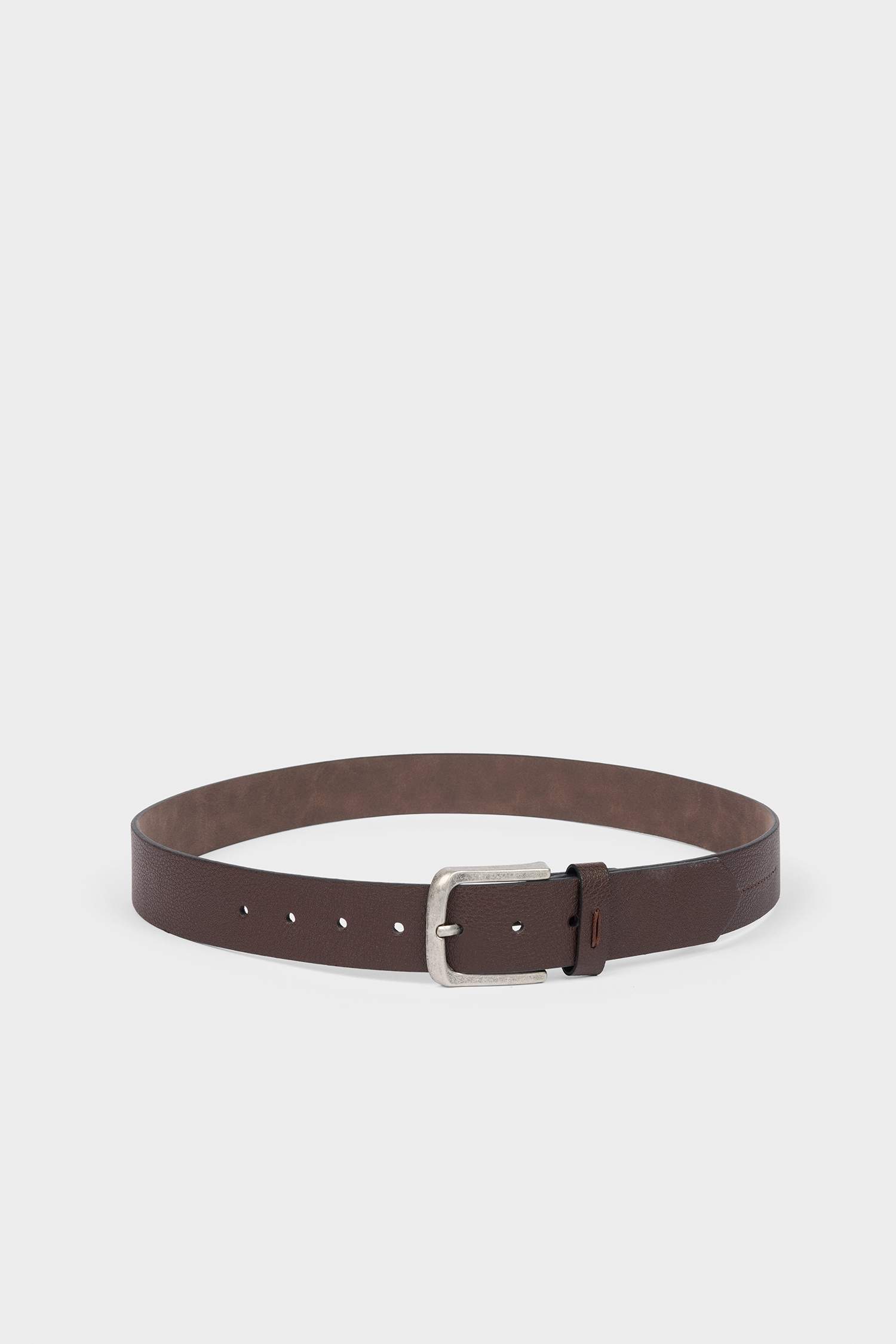 Erkek Dikdörtgen Toka Suni Deri Jean Kemeri