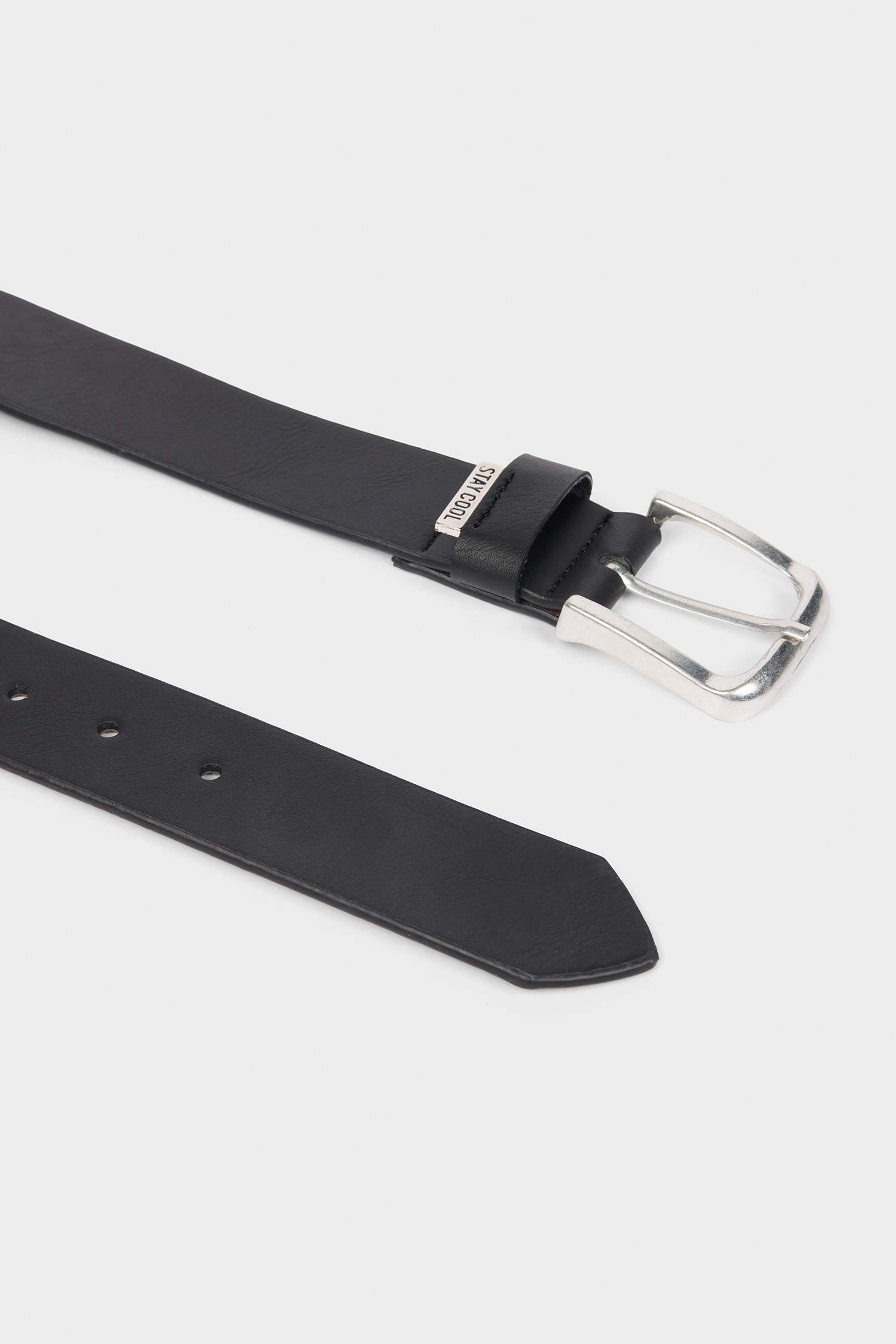 Erkek Dikdörtgen Toka Suni Deri Jean Kemeri