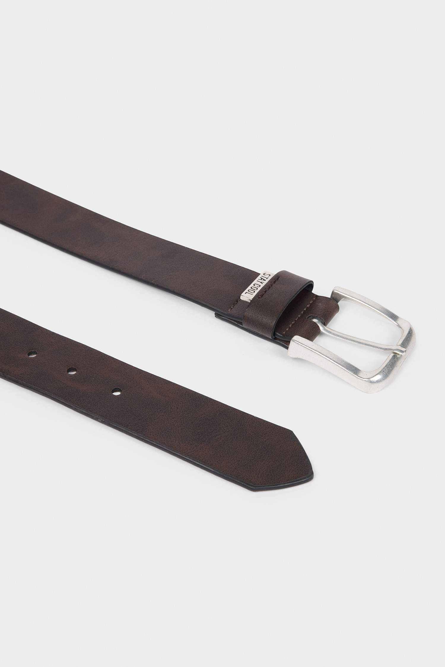 Erkek Dikdörtgen Toka Suni Deri Jean Kemeri