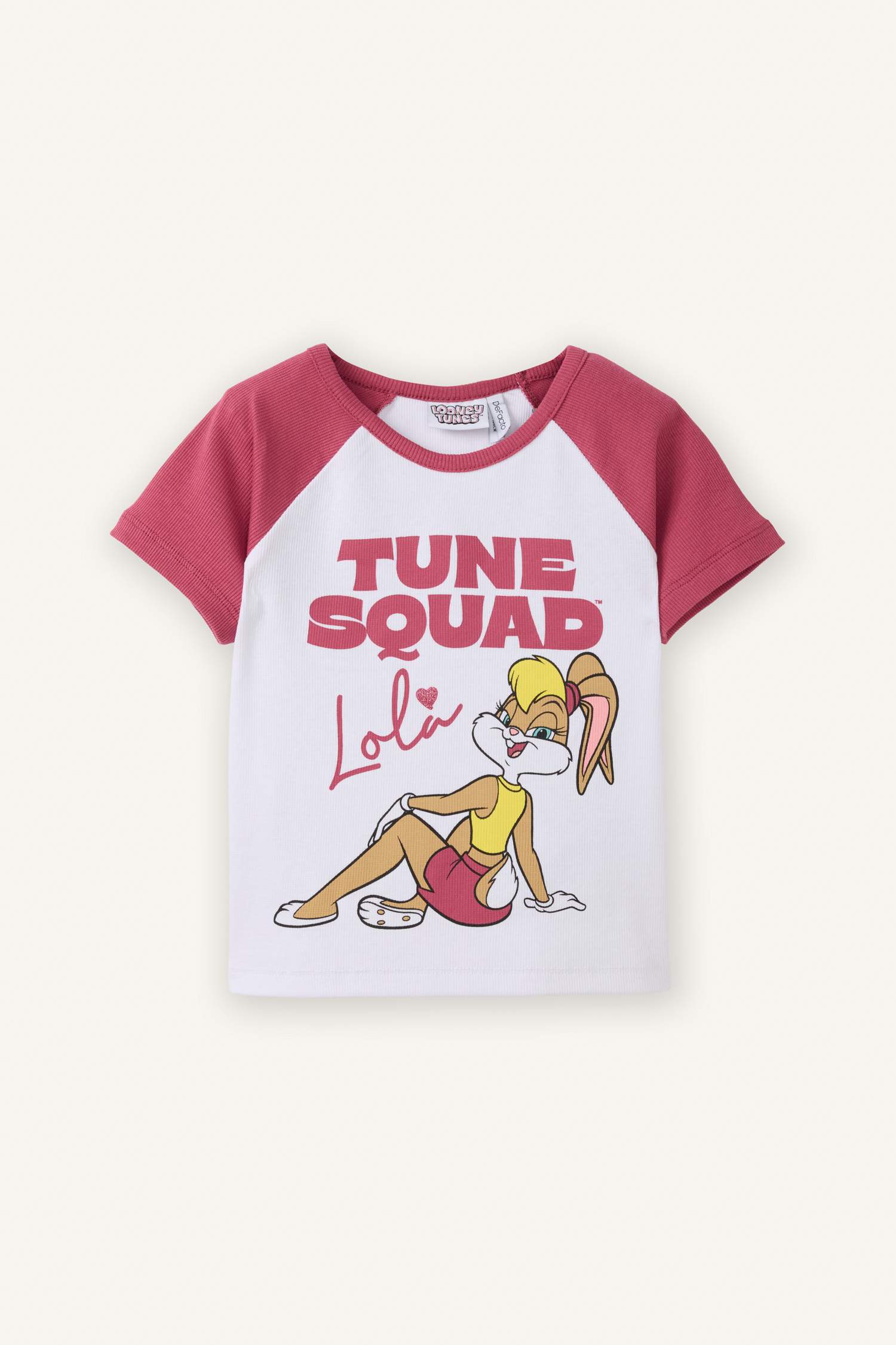 Girl Looney Tunes Cropped Fit Ribbed T-Shirt