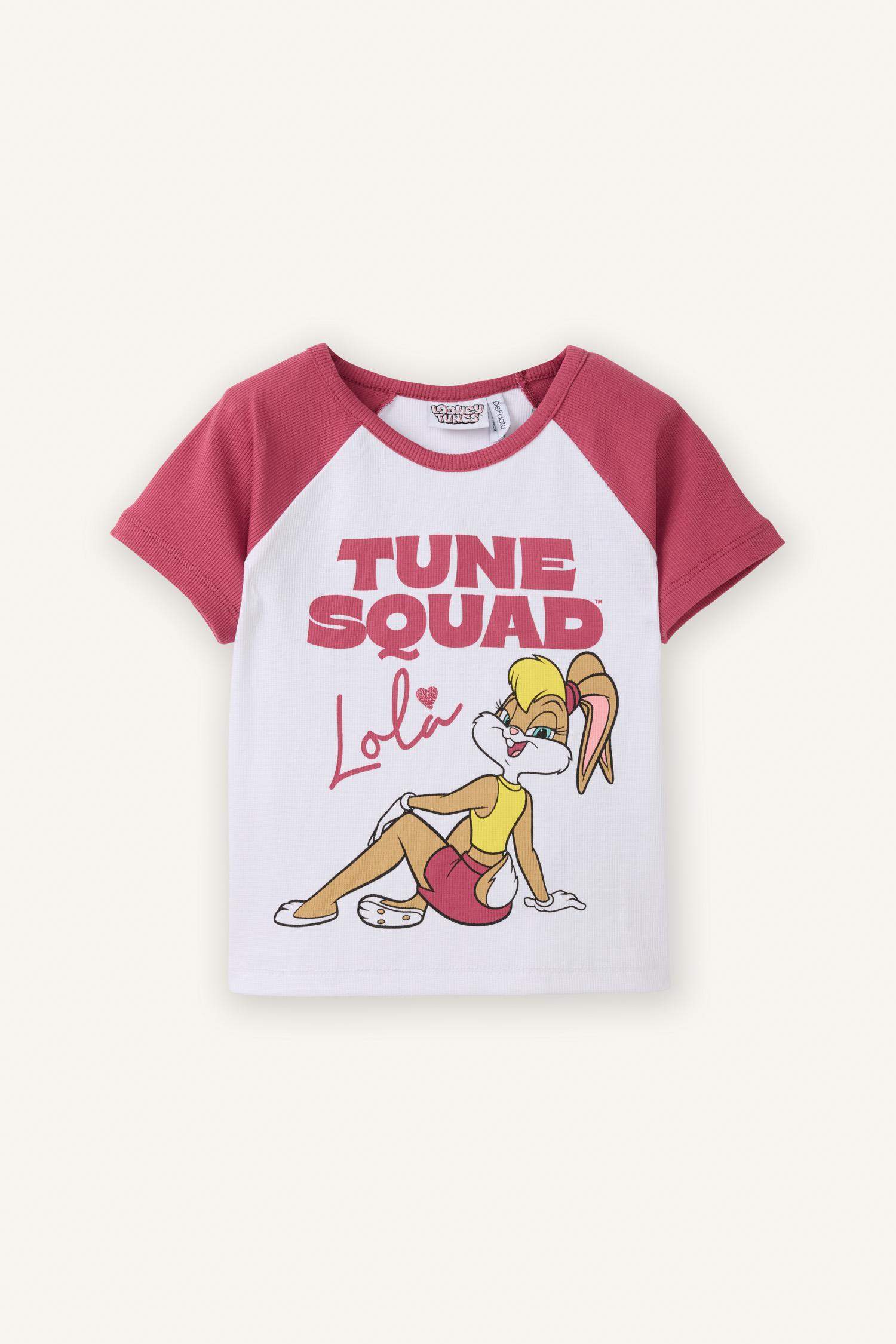 Looney Tunes Cropped Fıt Ribana Tişört Kız Çocuk