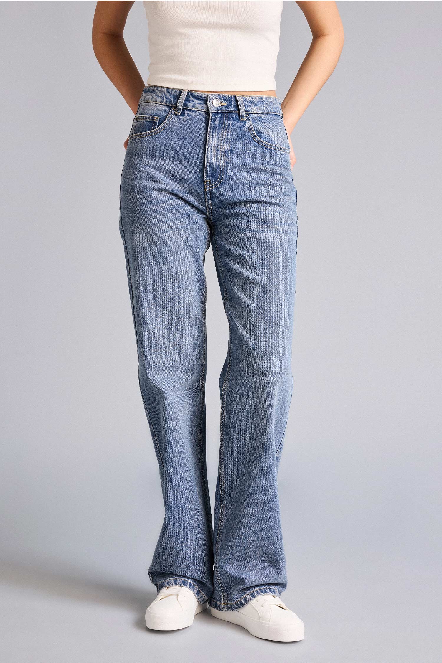 DeFacto %100 Pamuk Straight Fit Jean Pantolon görsel 3
