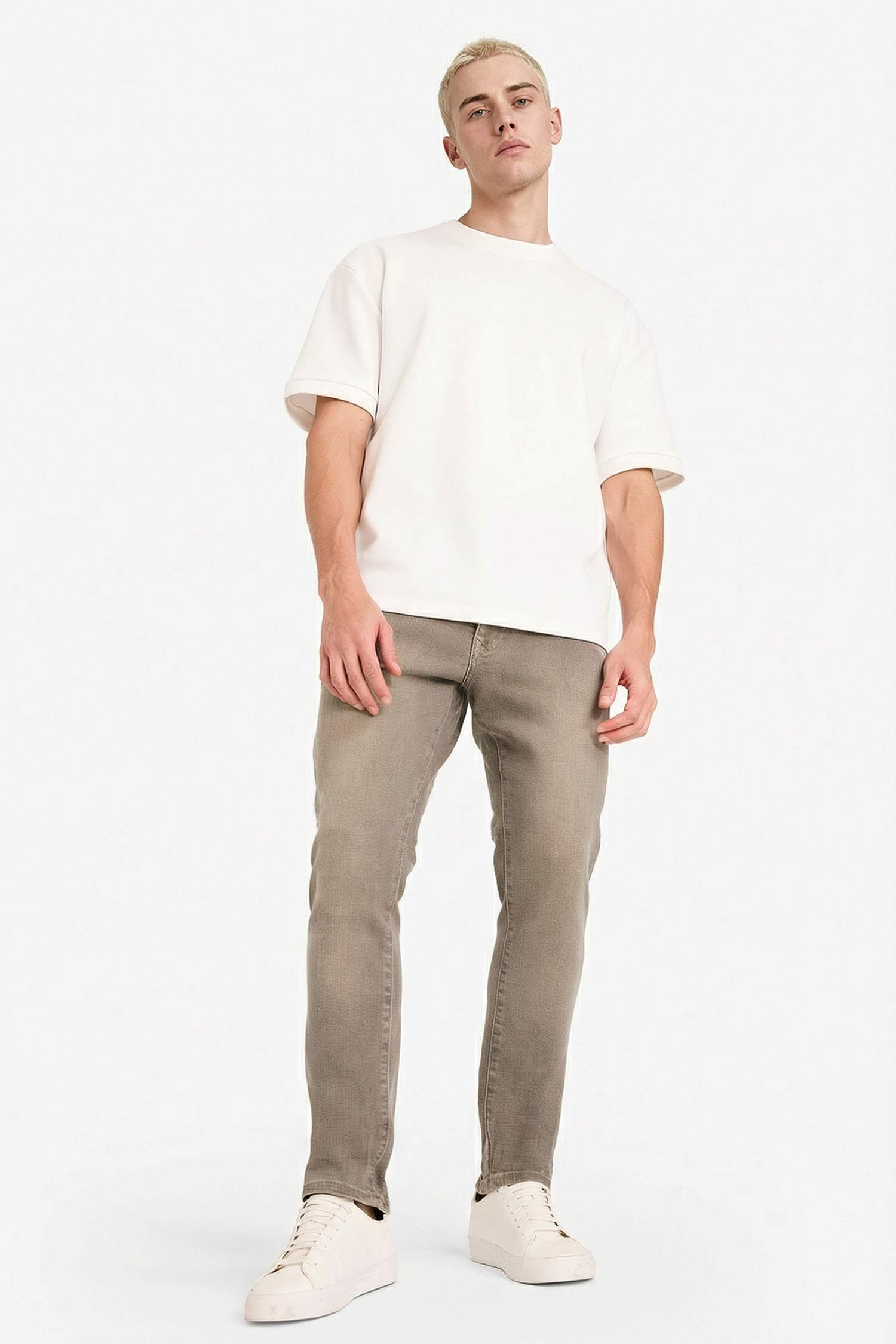 Pedro Slim Fit Dar Kalıp Normal Bel Dar Paça Jean Pantolon 