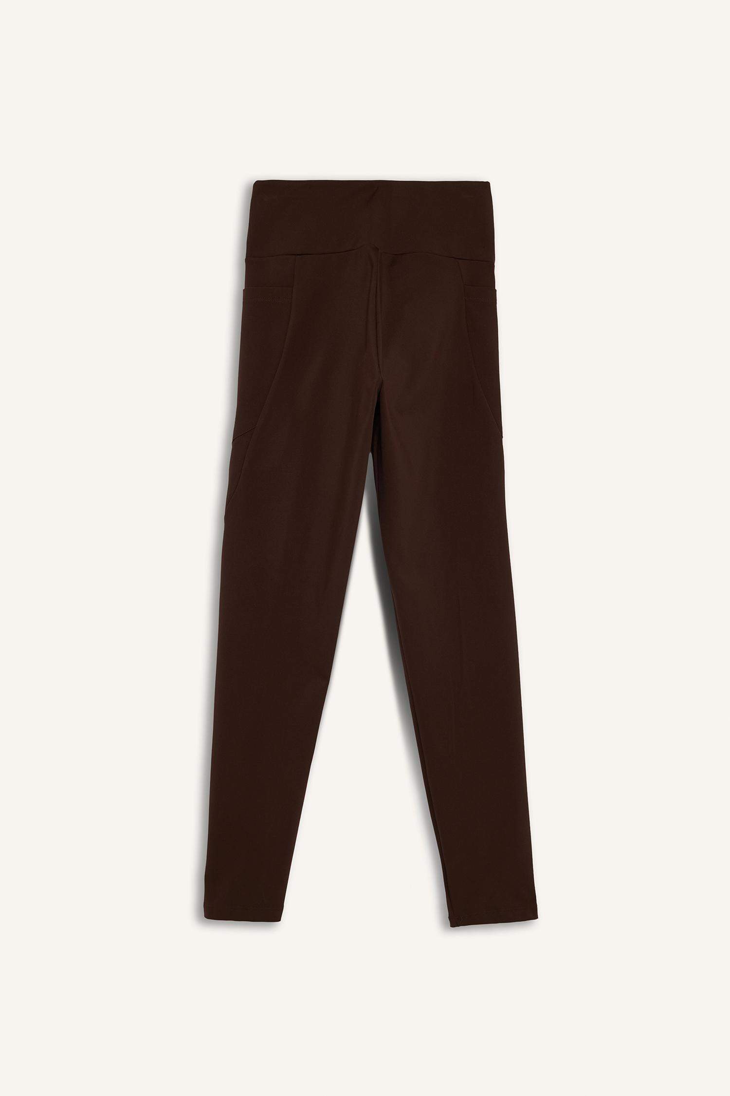 بنطلون ستريج بخصر عالي طول الكوع