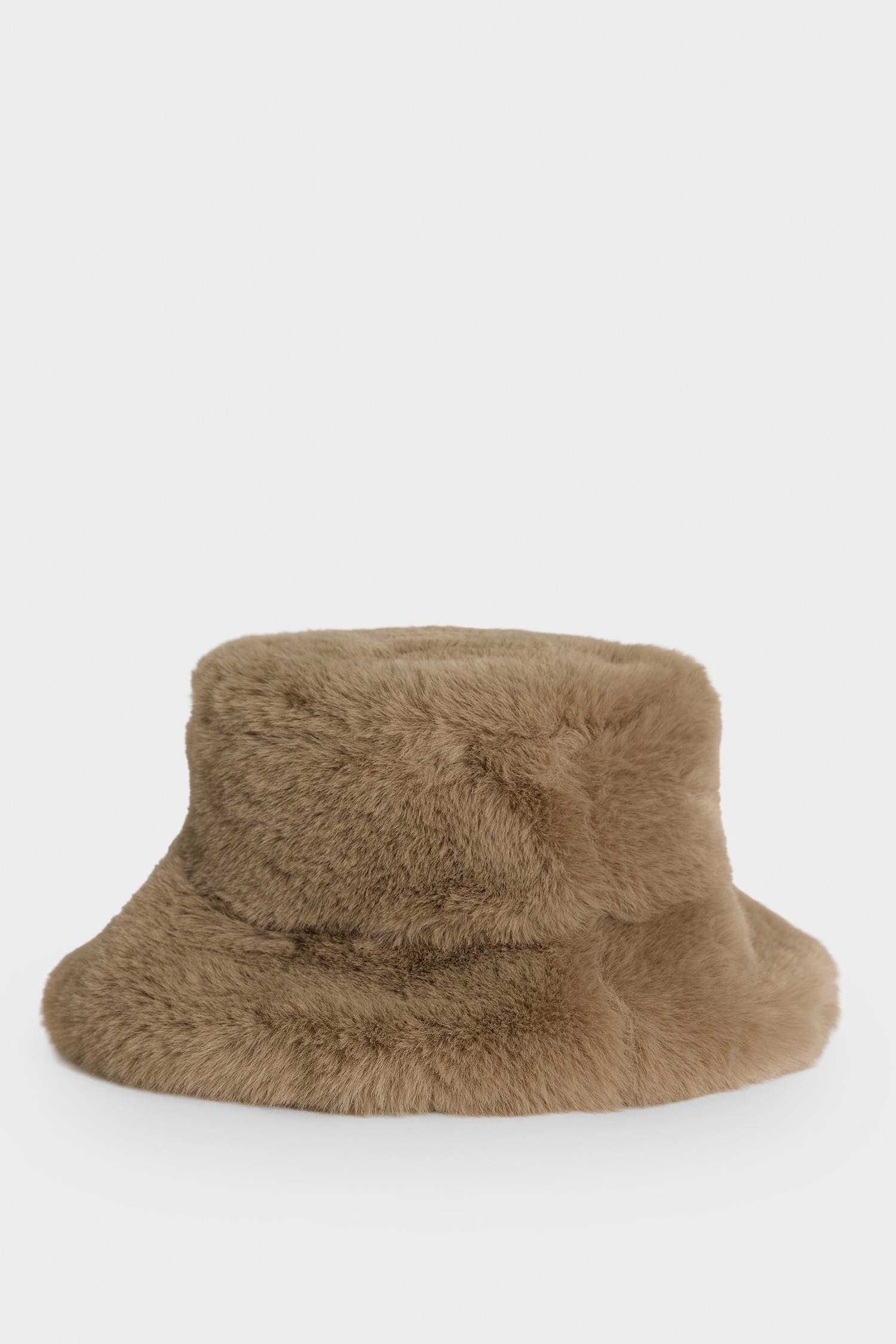 Kadın Suni Kürk Bucket Şapka