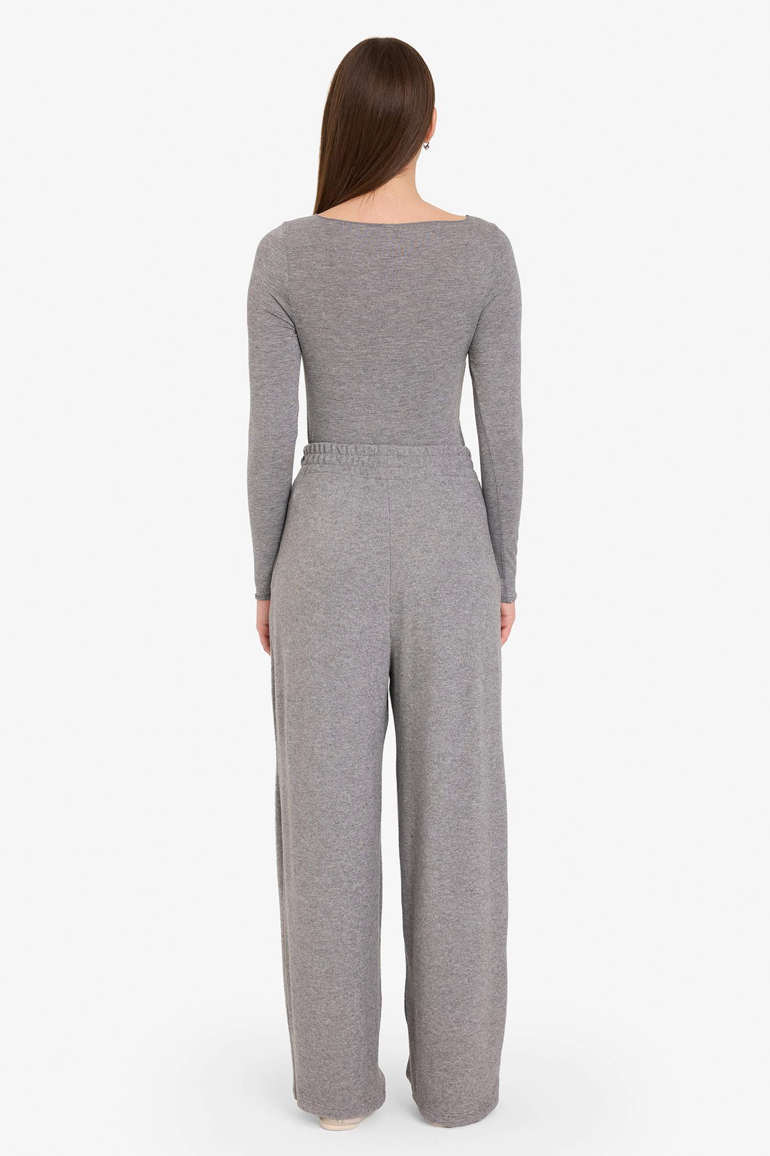 بنطرون وايد ليج برجل واسع ملمس ناعم