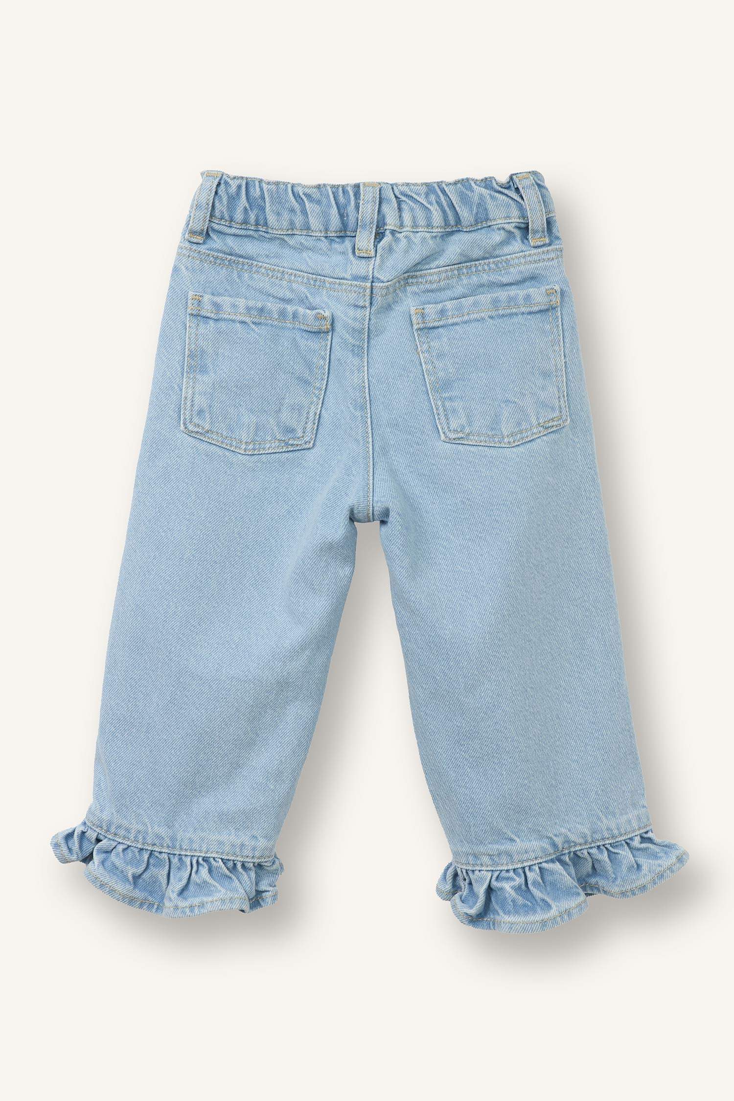 Wıde Leg Geniş Paça Pamuklu Pantolon Kız Bebek