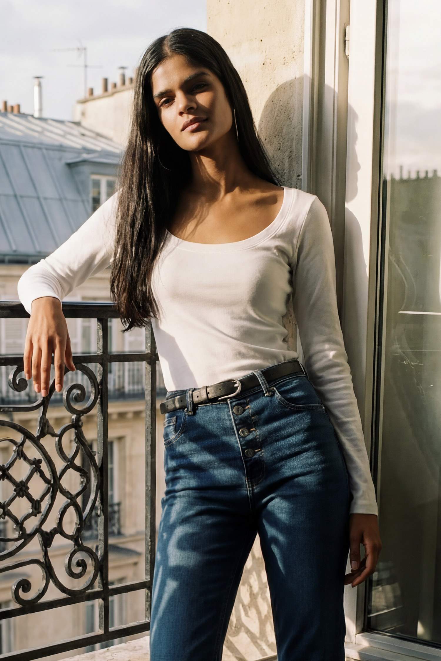 Slim Fit Fitilli Kaşkorse Tişört