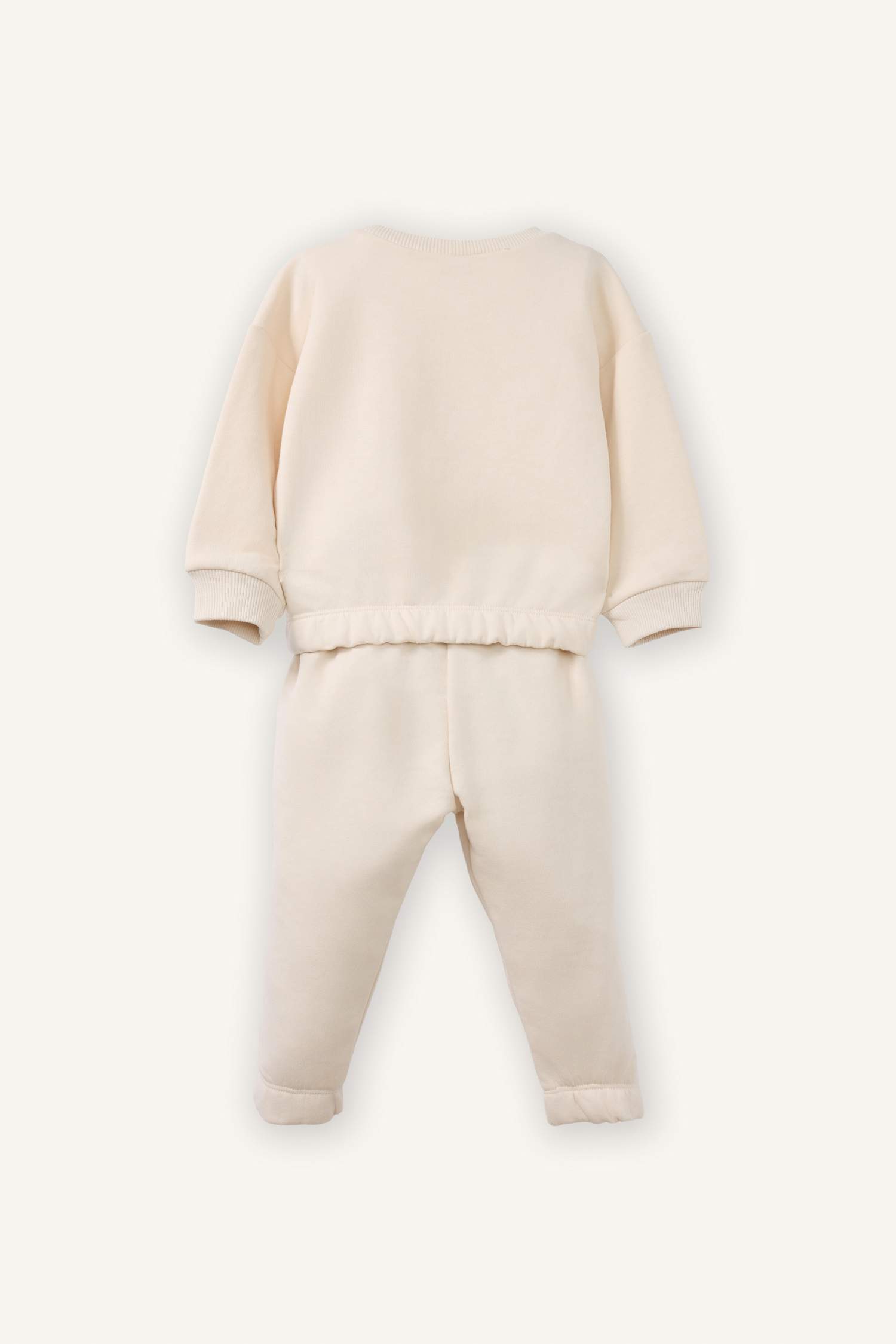 Kız Bebek Aplike 2'li Takım Sweatshirt Eşofman Altı