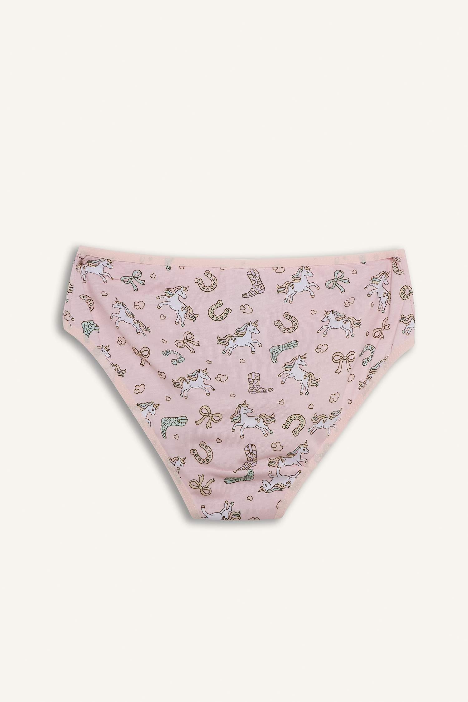 Unicorn Baskılı Penye 3'lü Slip Külot Kız Çocuk